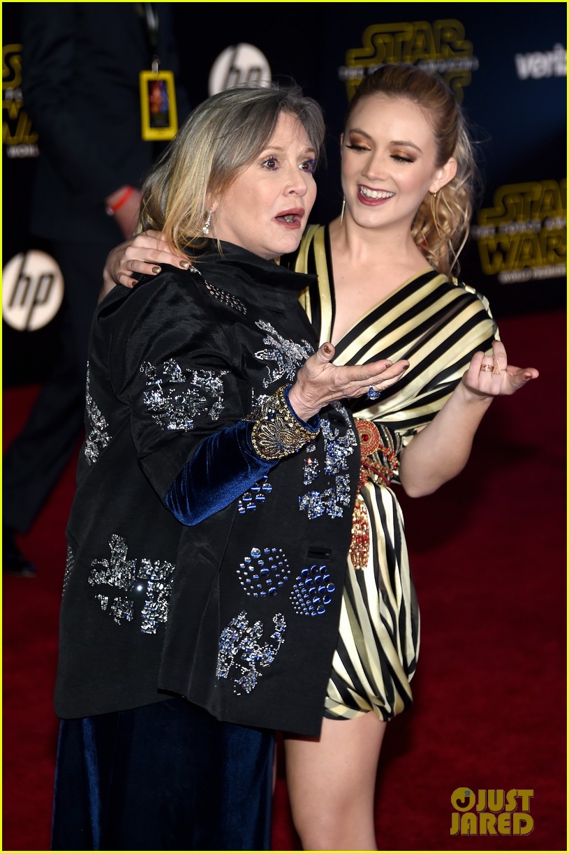 Carrie Fisher Billie Lourd Star Wars Premiere - Carrie Fisher And Billie Lourd Star Wars - HD Wallpaper 