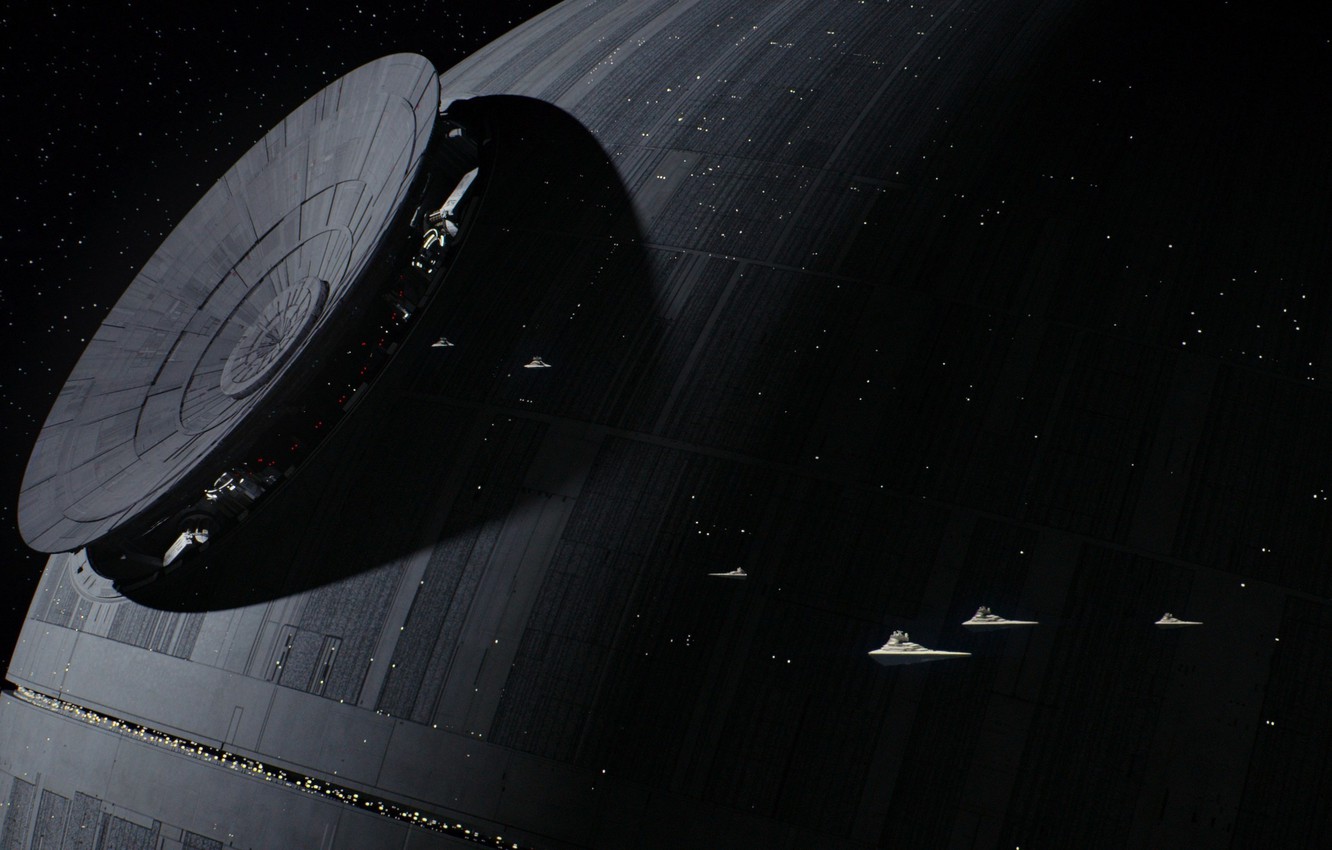 Photo Wallpaper Cinema, Star Wars, Space, Gun, Weapon, - Star Wars Rogue 1 Death Star - HD Wallpaper 