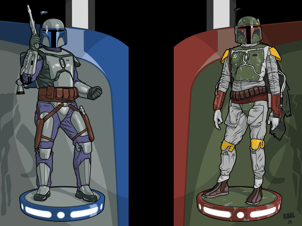 Star Wars Jango And Boba Fett - HD Wallpaper 