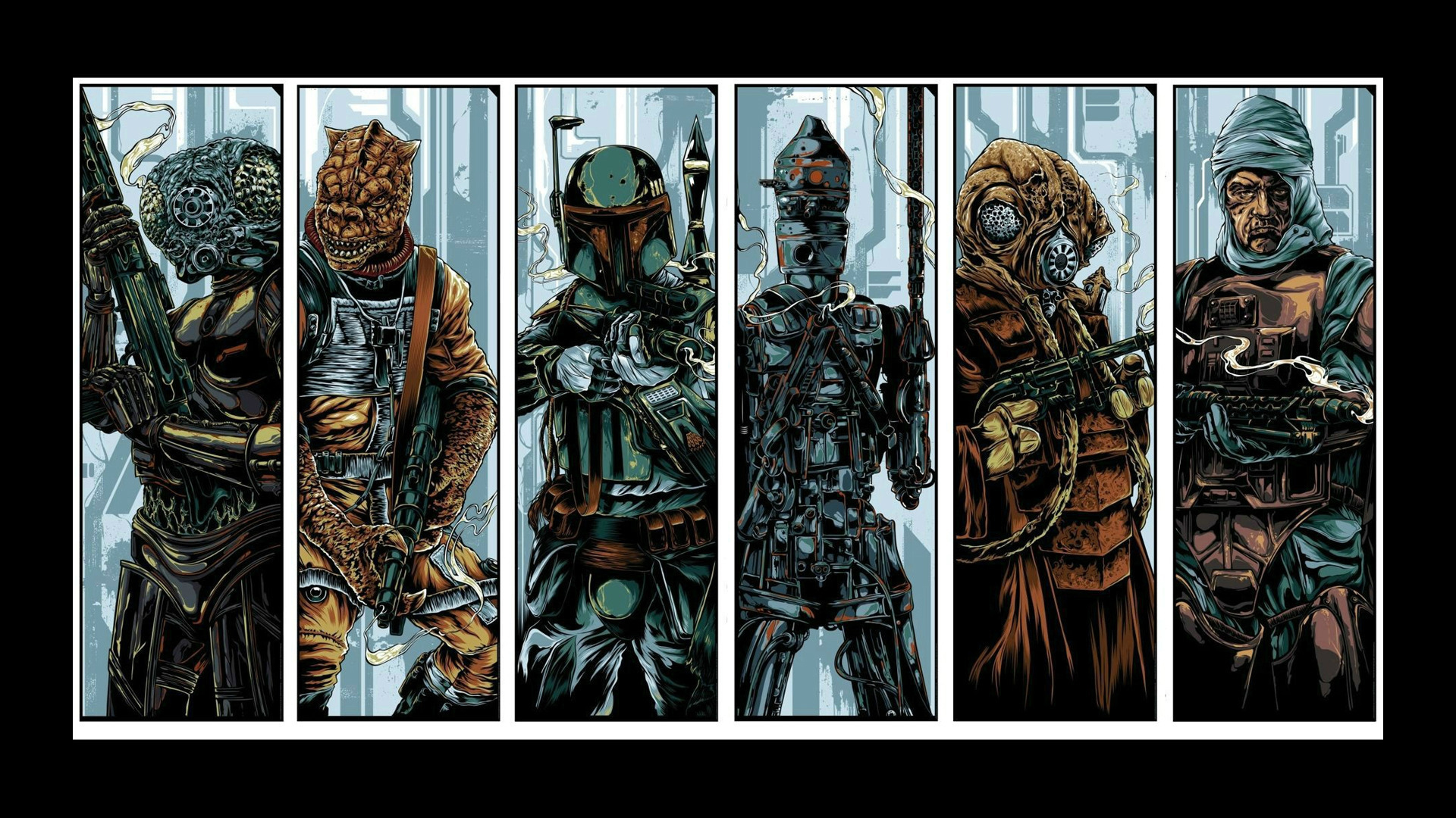 Of My Favorite Star Wars Wallpapers - Star Wars Wallpaper Bounty Hunters - HD Wallpaper 