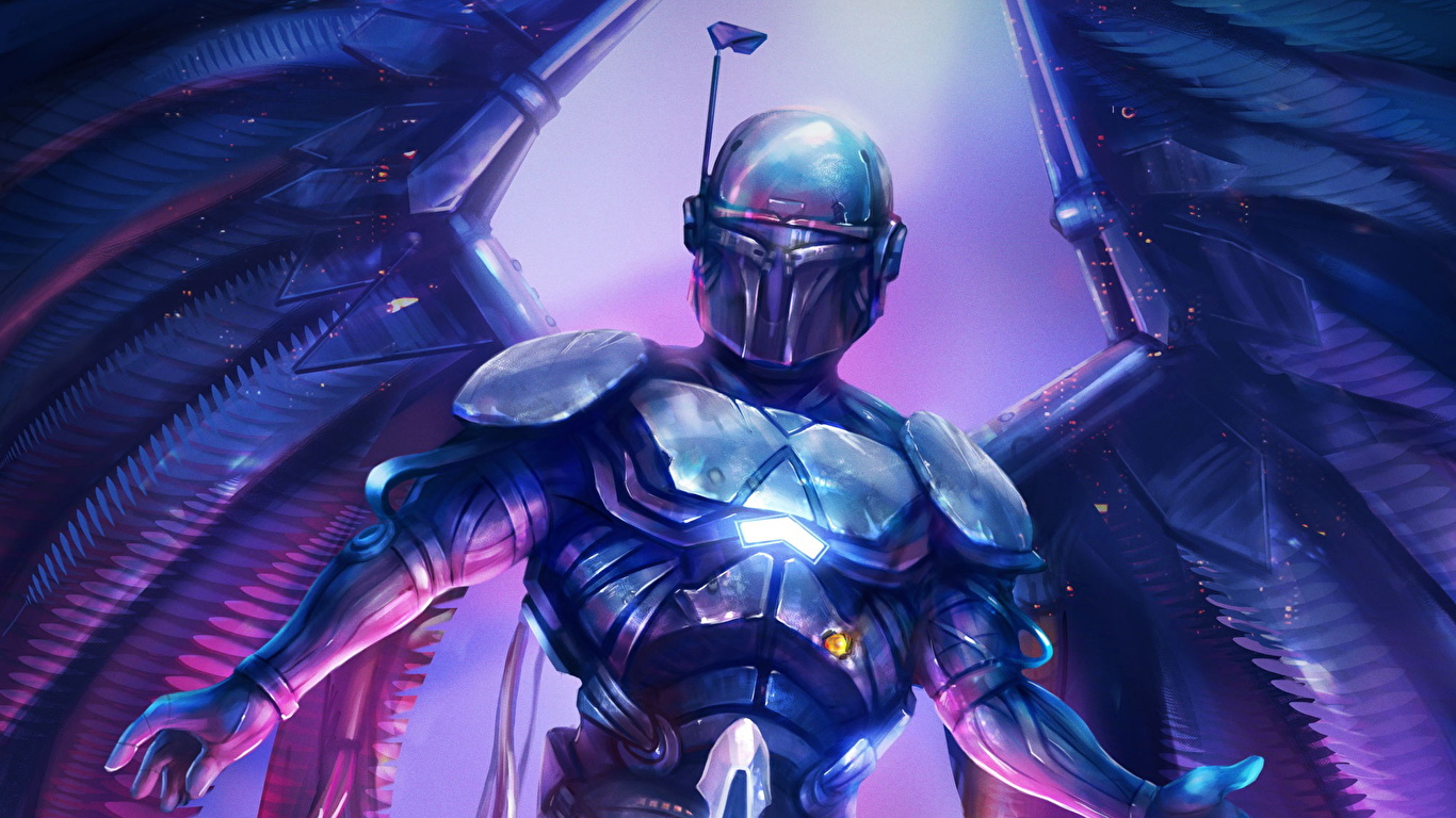 Purple Boba Fett - HD Wallpaper 