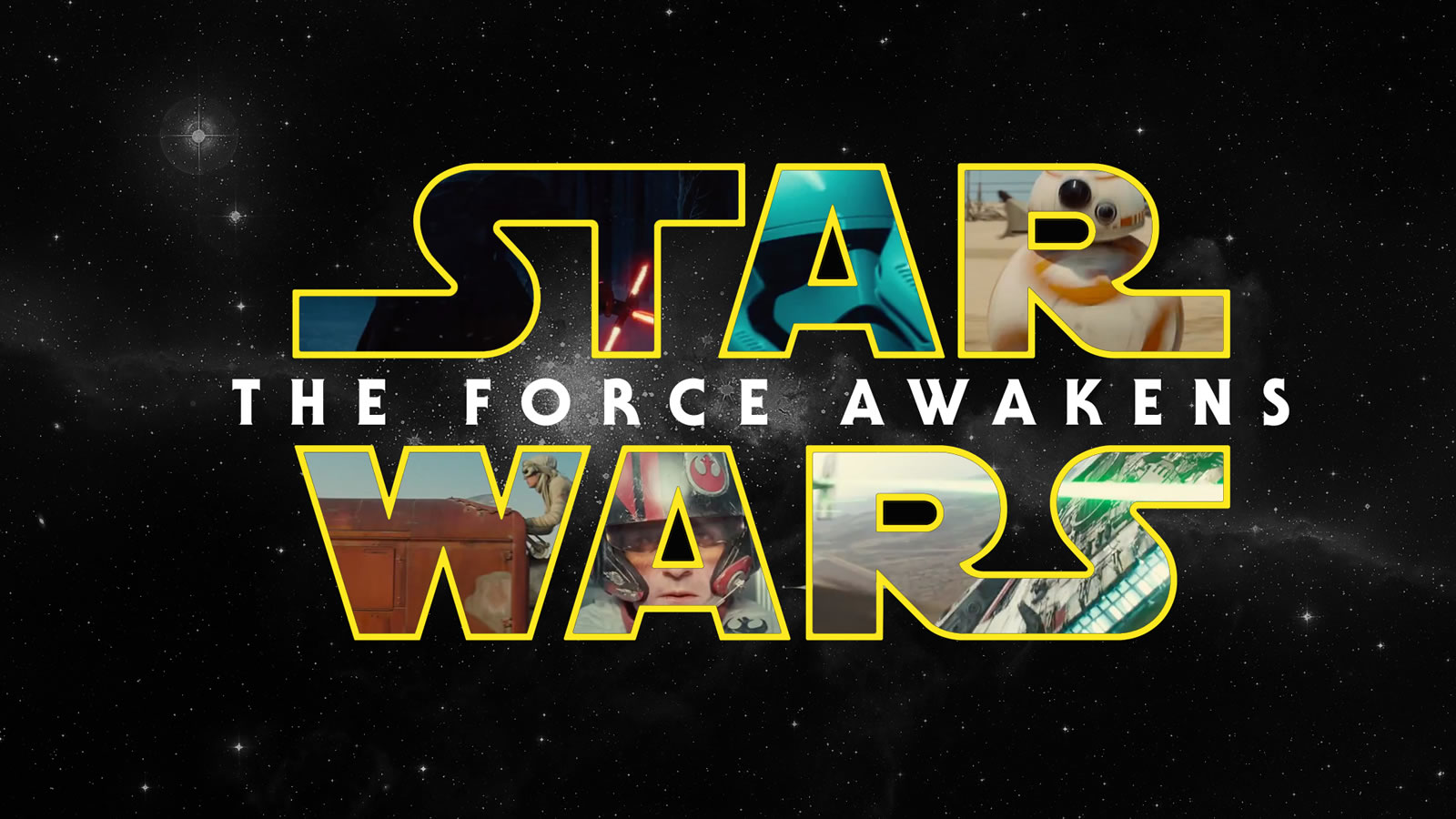 Star Wars The Force Awakens Words - HD Wallpaper 