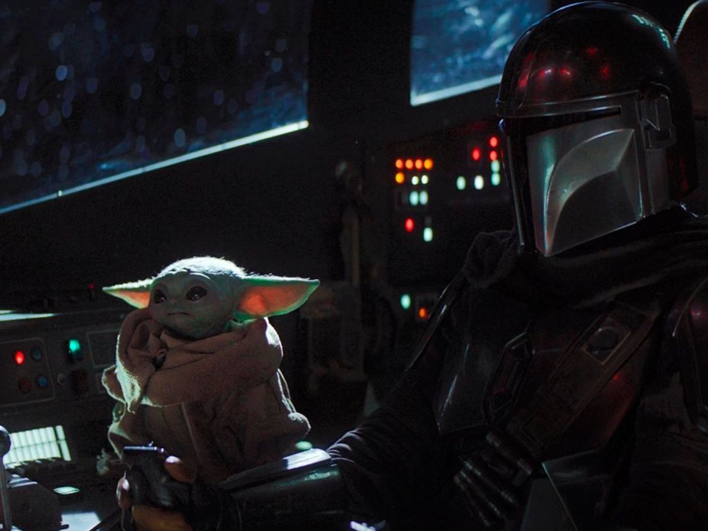 Star Wars Wallpaper - Mandalorian And Baby Yoda - HD Wallpaper 