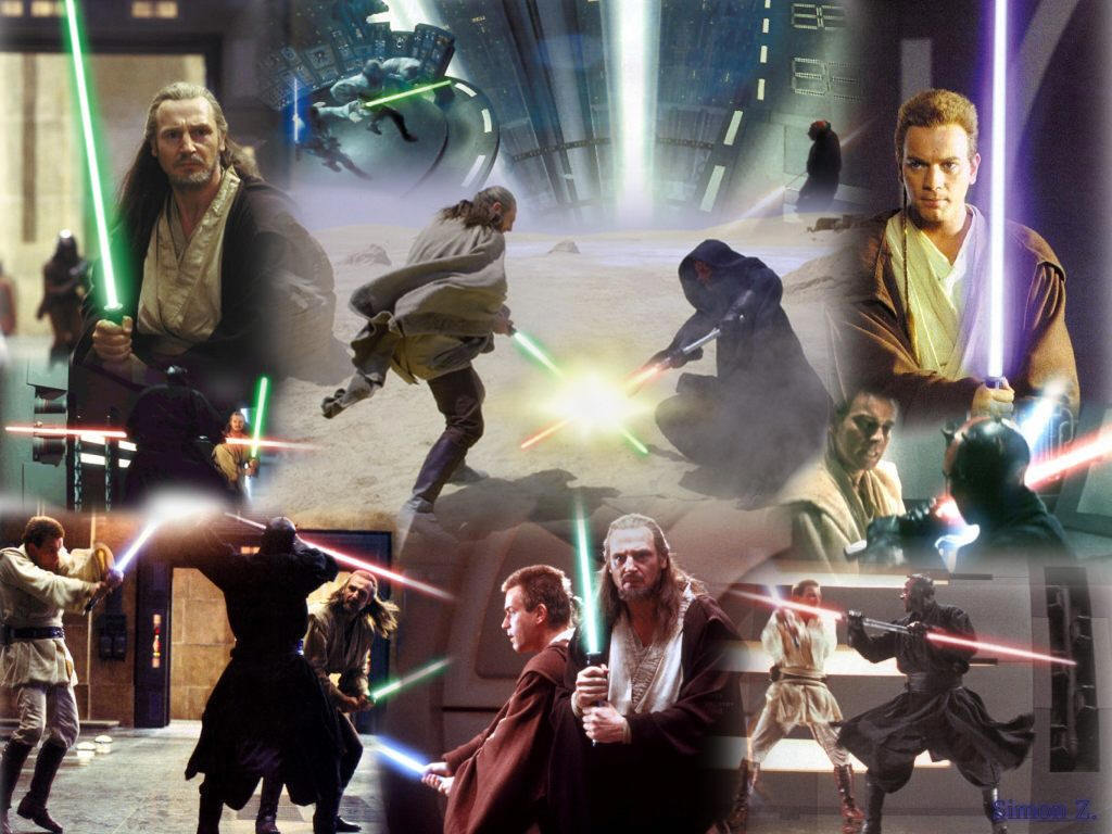 Obiwan And Anakin Best Friends Worst Enemies - Jedi Vs Sith Background -  1024x768 Wallpaper 