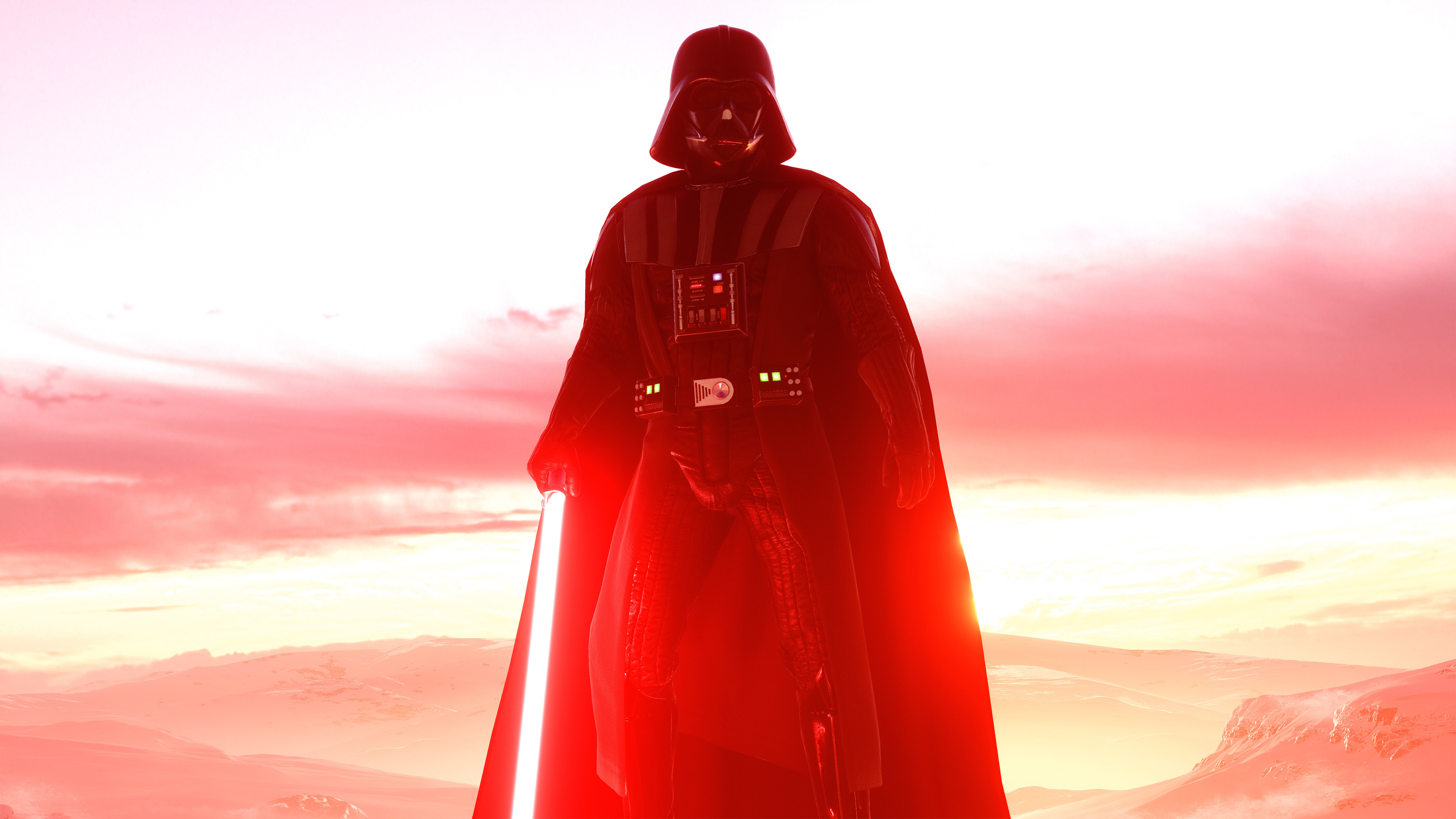 Darth Vader With Lightsaber Hd - HD Wallpaper 