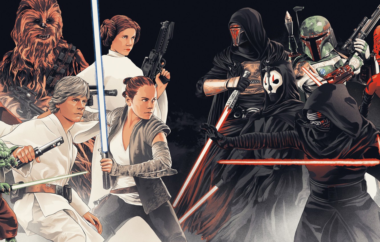 Photo Wallpaper Star Wars, Obi-wan Kenobi, Darth Maul, - Mishie Chua Star Wars - HD Wallpaper 