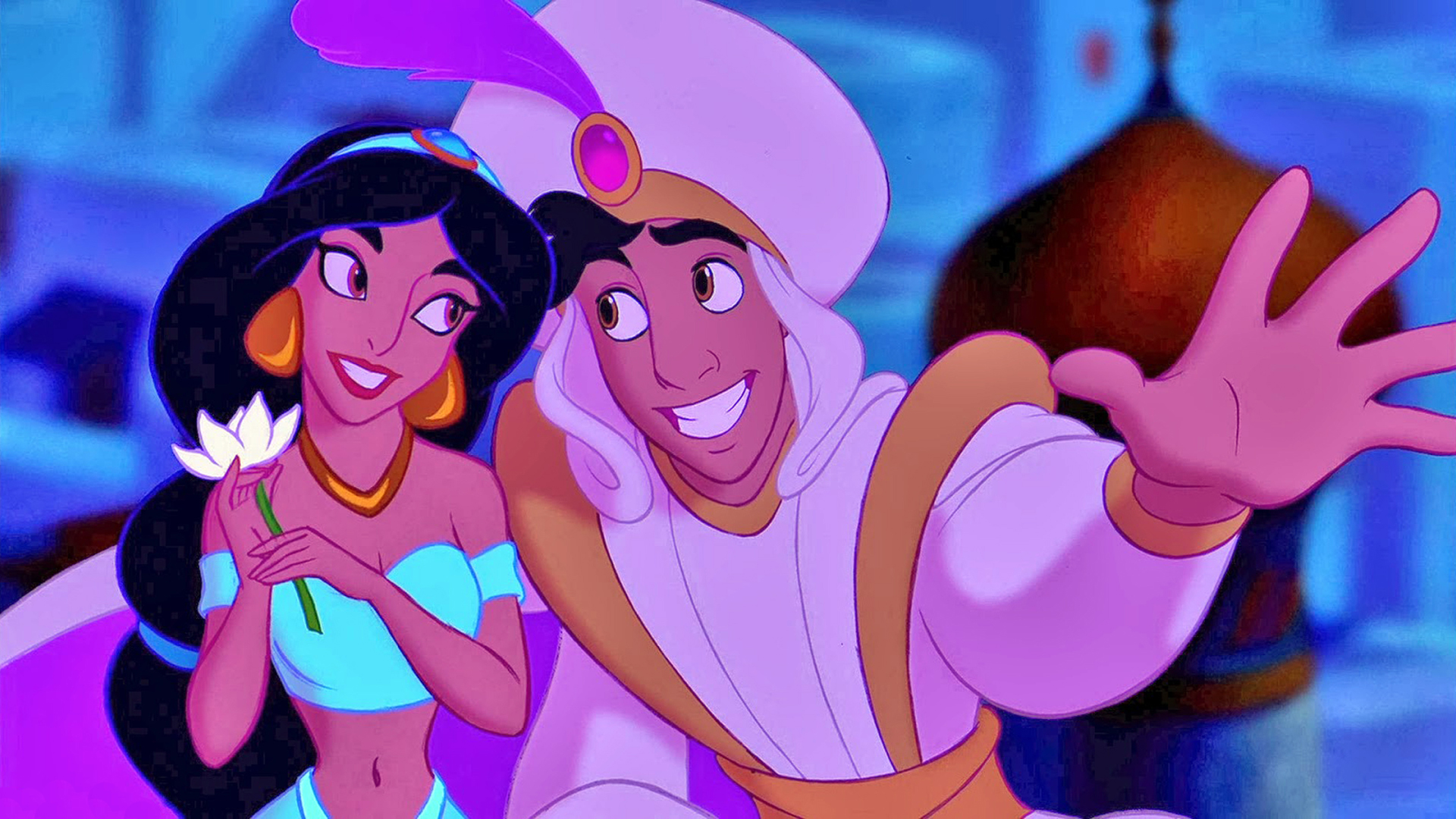 Disney Aladdin And Princess Jasmine - HD Wallpaper 
