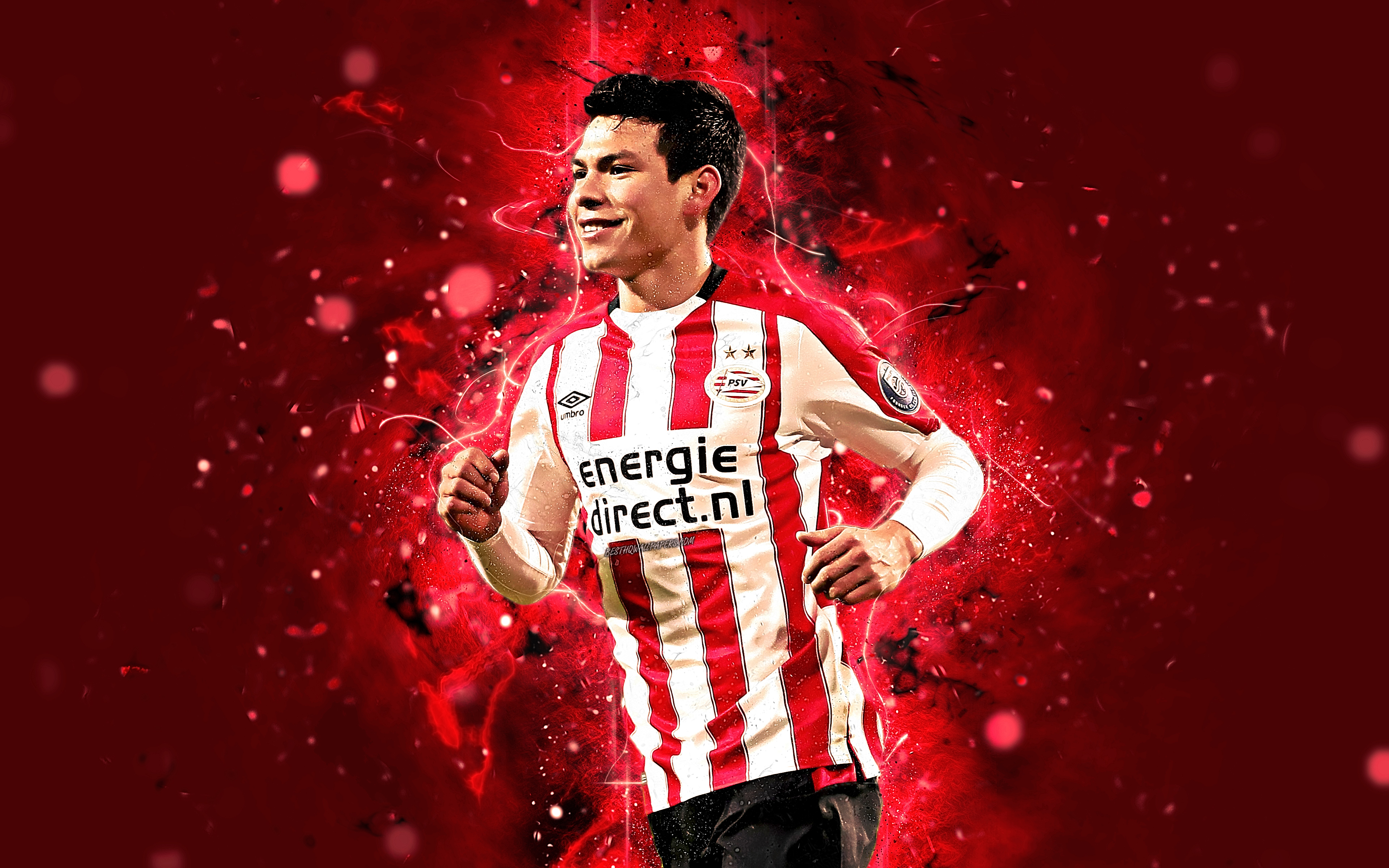 Hirving Lozano, 4k, Abstract Art, Footballers, Psv - Hirving Lozano - HD Wallpaper 