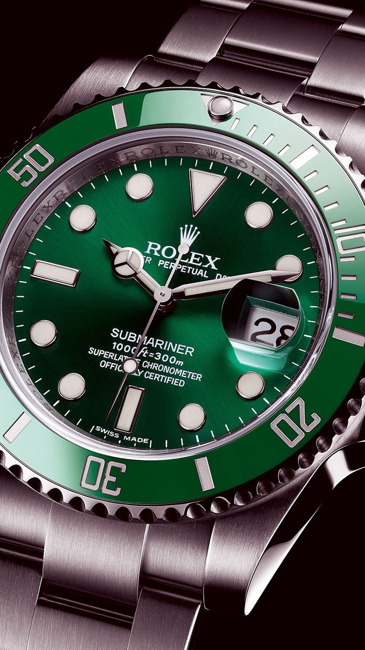 Iphone Wallpaper Rolex Green Submariner Watch - Green Tag Heuer Watch - HD Wallpaper 