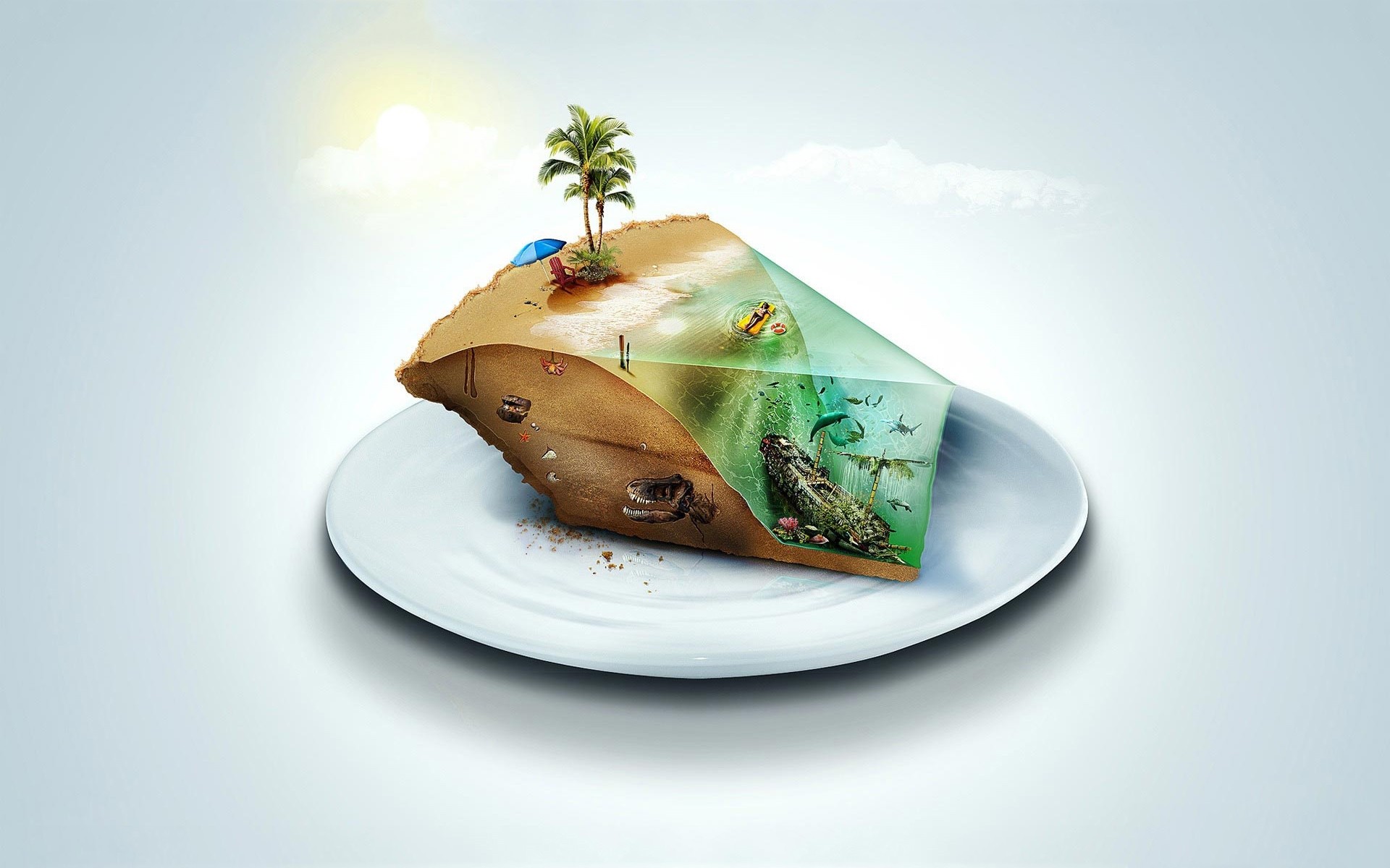 Earth As A Pie - HD Wallpaper 