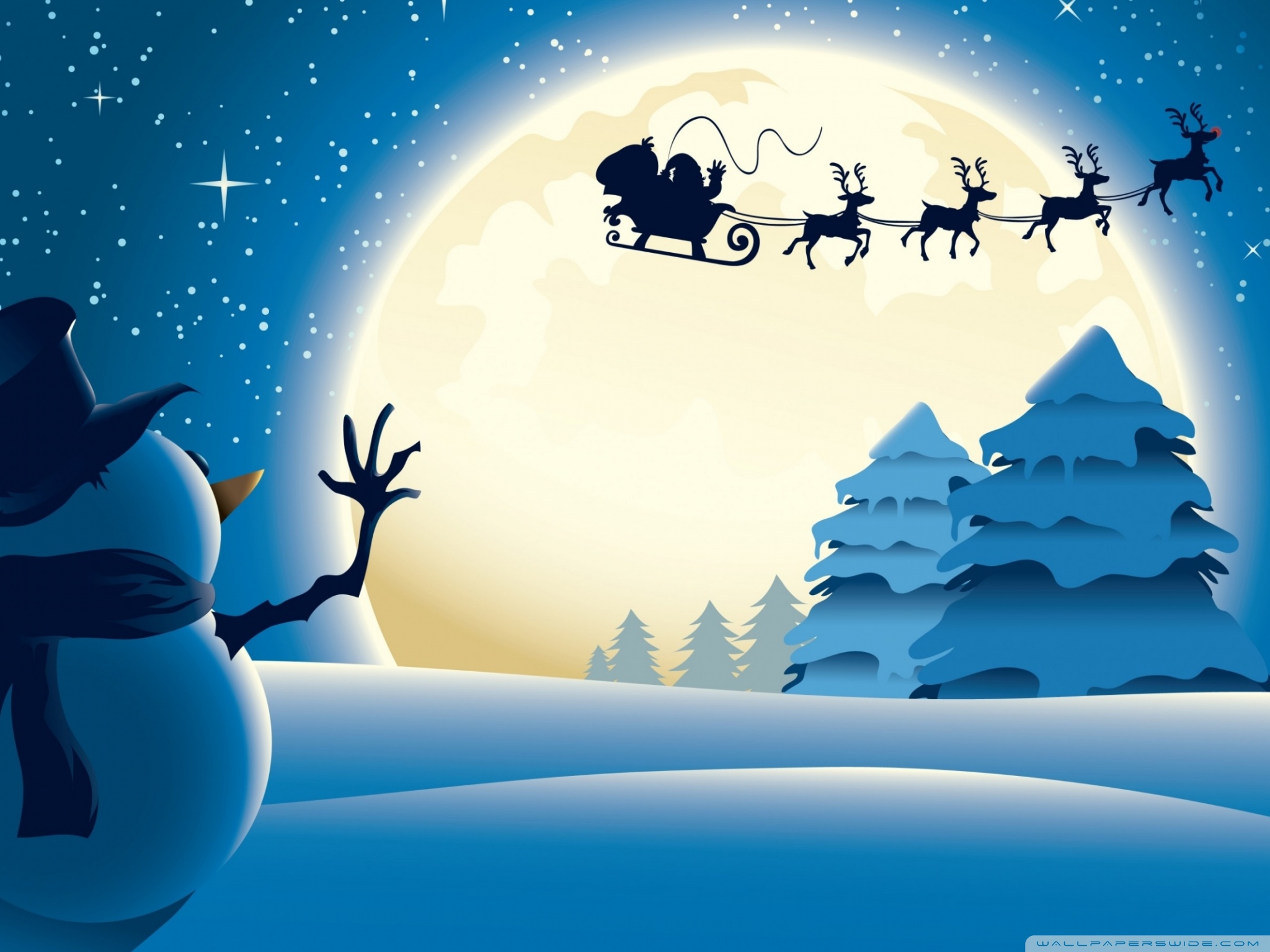 Christmas Wallpaper Santa Claus - HD Wallpaper 