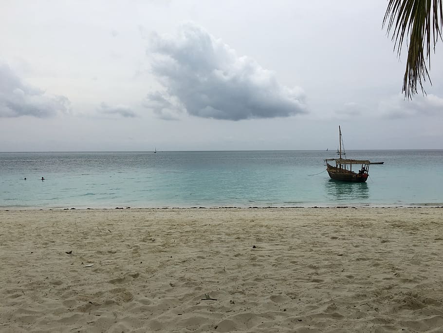 Zanzibar, Ocean, Africa, Sea, Water, Beach, Sky, Land, - Beach Ridge - HD Wallpaper 
