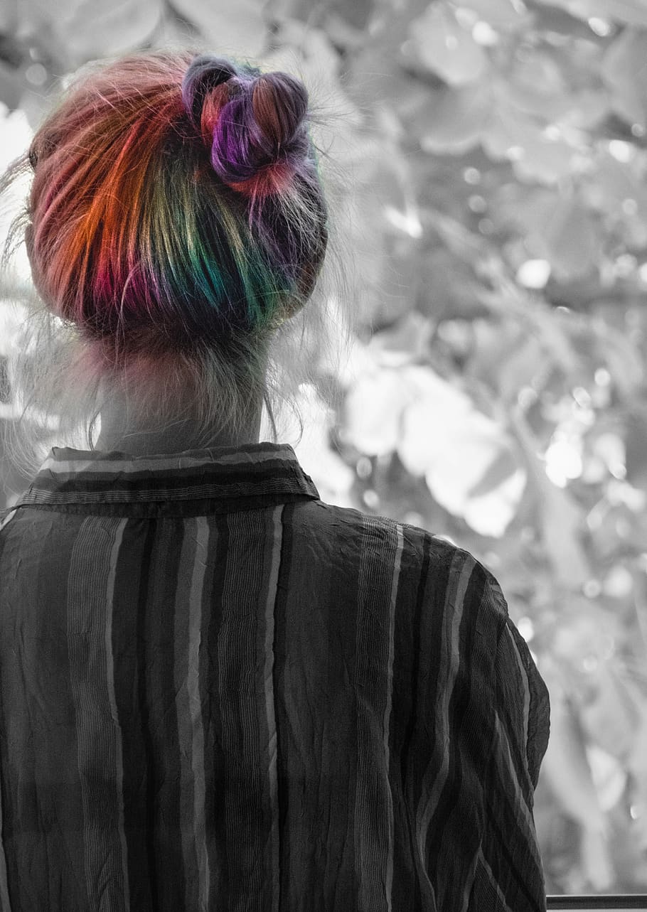 Tumblr, Rear View, Women, One Person, Hairstyle, Real - One Person - HD Wallpaper 