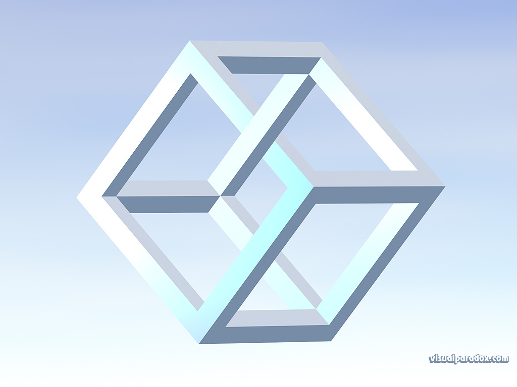 Visual Paradox, Box, Cube, Escher, Optical Illusion, - Optical Illusion - HD Wallpaper 