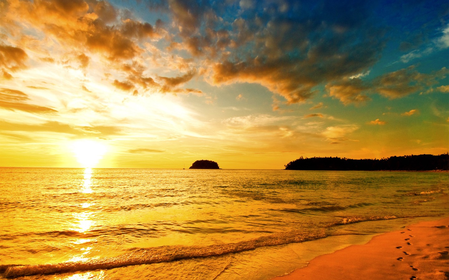 Hd Wallpaper Sea Beach - HD Wallpaper 