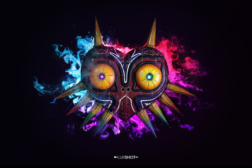 Red, Black, And Brown Logo Artwork, The Legend Of Zelda - Majora's Mask Wallpaper 4k - HD Wallpaper 