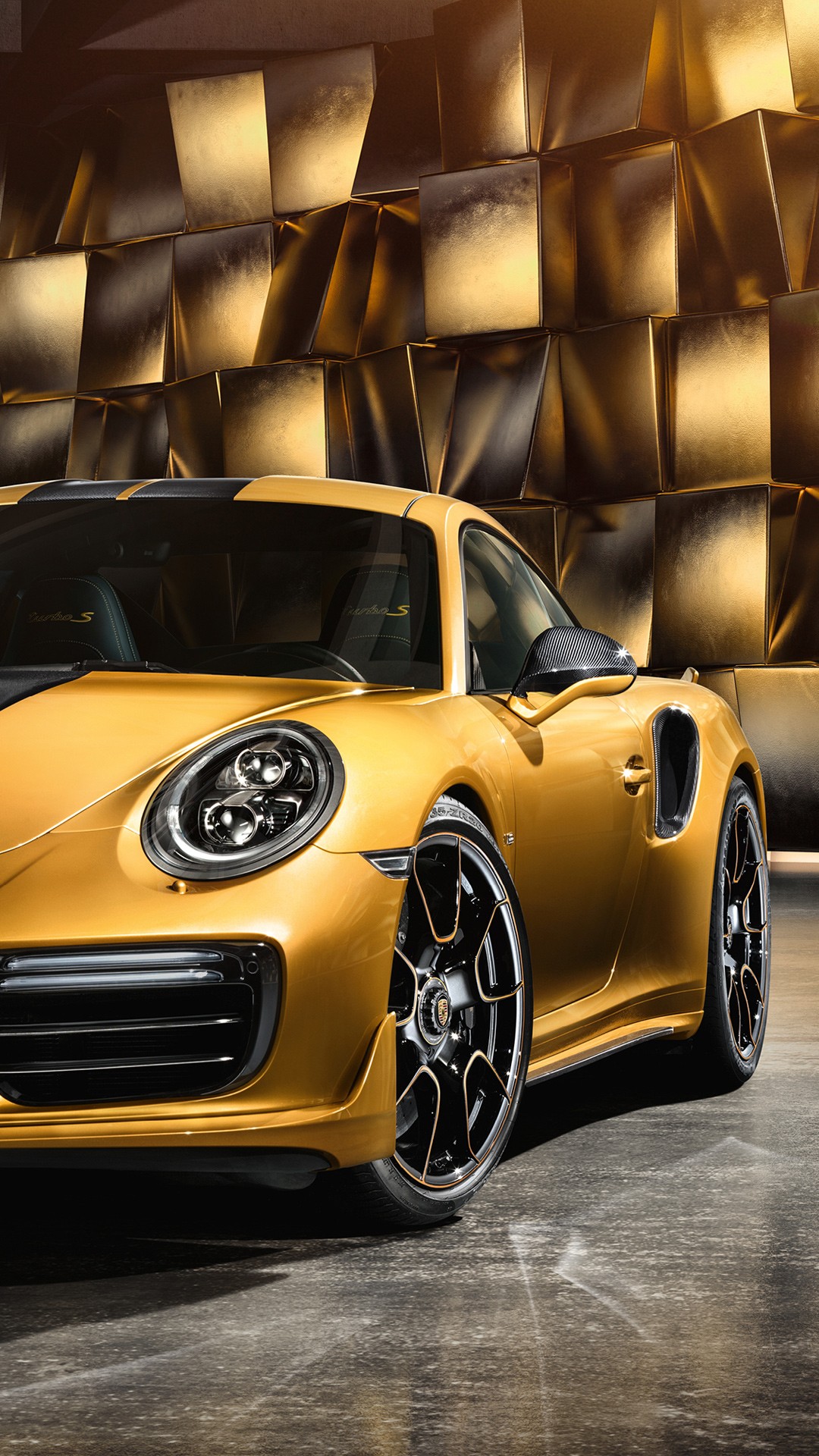 Gold Porsche 911 Turbo - HD Wallpaper 