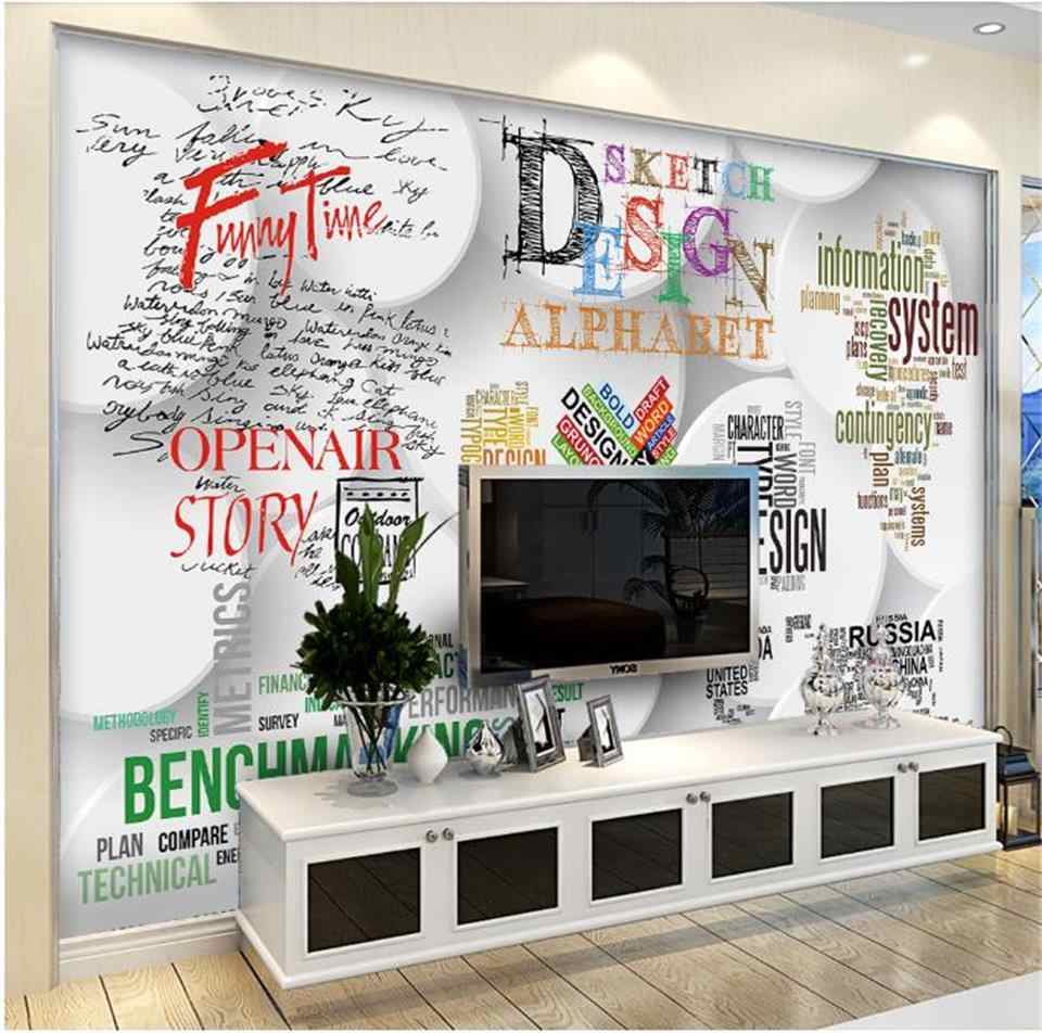 3d Wallpaper Photo Wallpaper Custom Living Room Mural - Ingilizce Duvar Çalışmaları - HD Wallpaper 