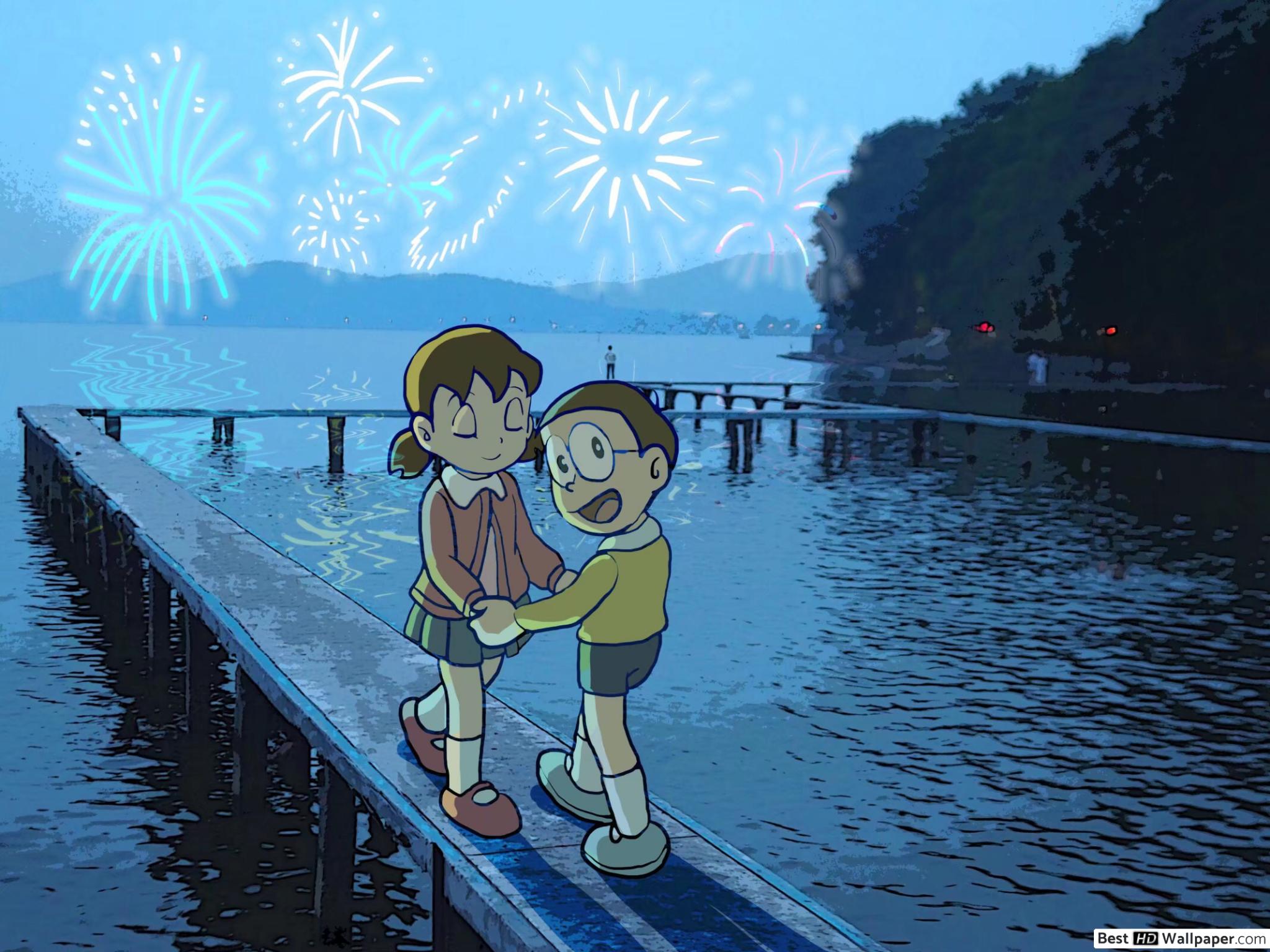 Nobita And Shizuka Love - HD Wallpaper 