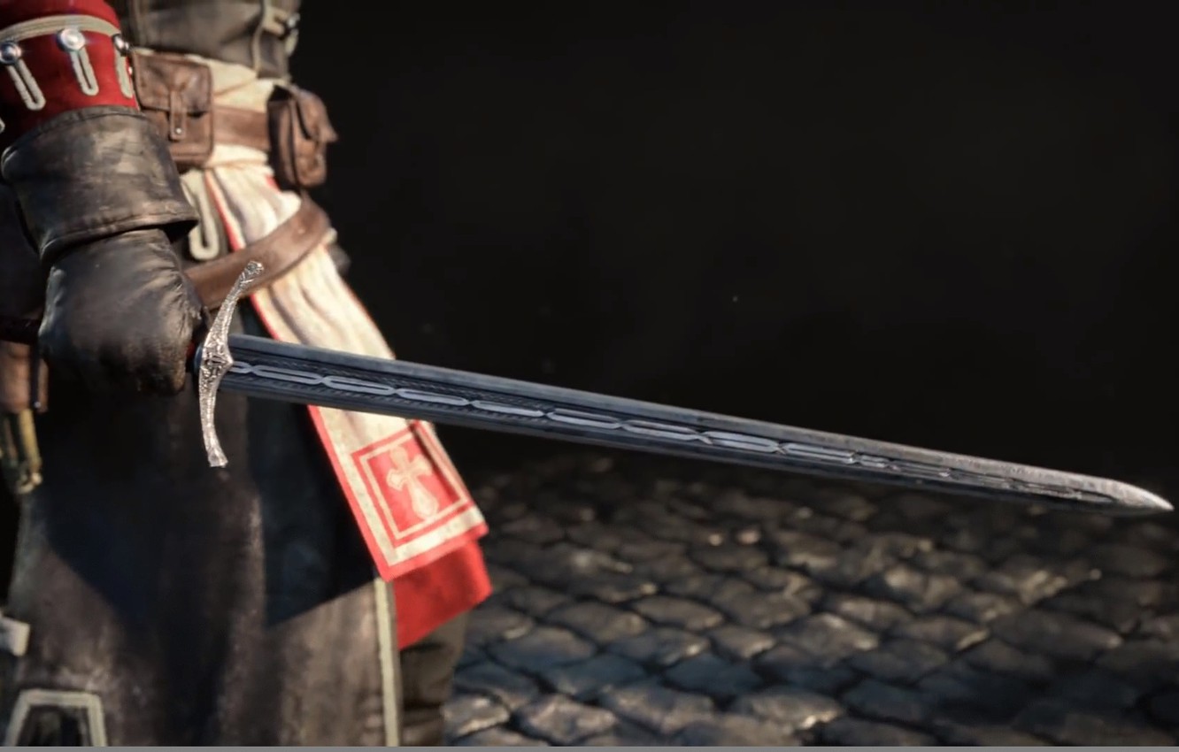 Photo Wallpaper Sword, Templar, Black Background, Assassin - Shay Patrick Cormac Sword - HD Wallpaper 