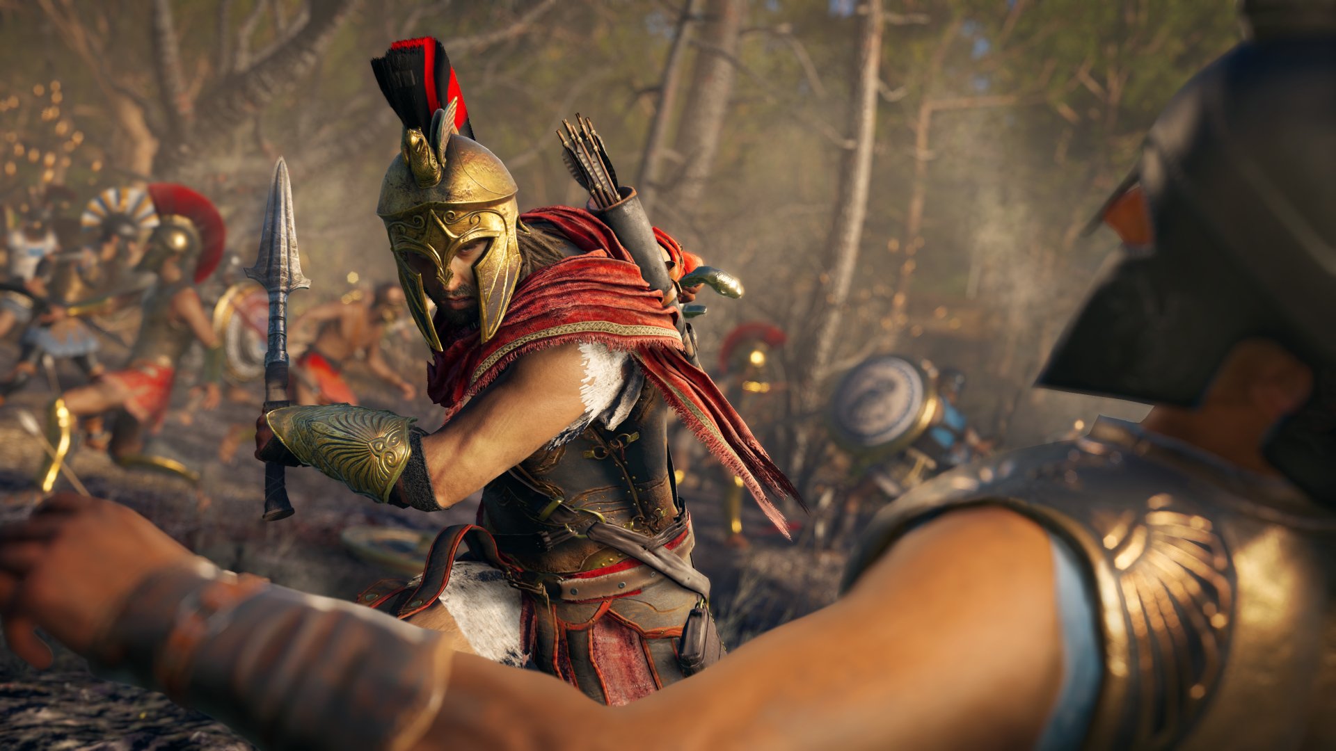 Assassin S Creed Odyssey Mobile Wallpaper - Assassin's Creed Odyssey Battle - HD Wallpaper 
