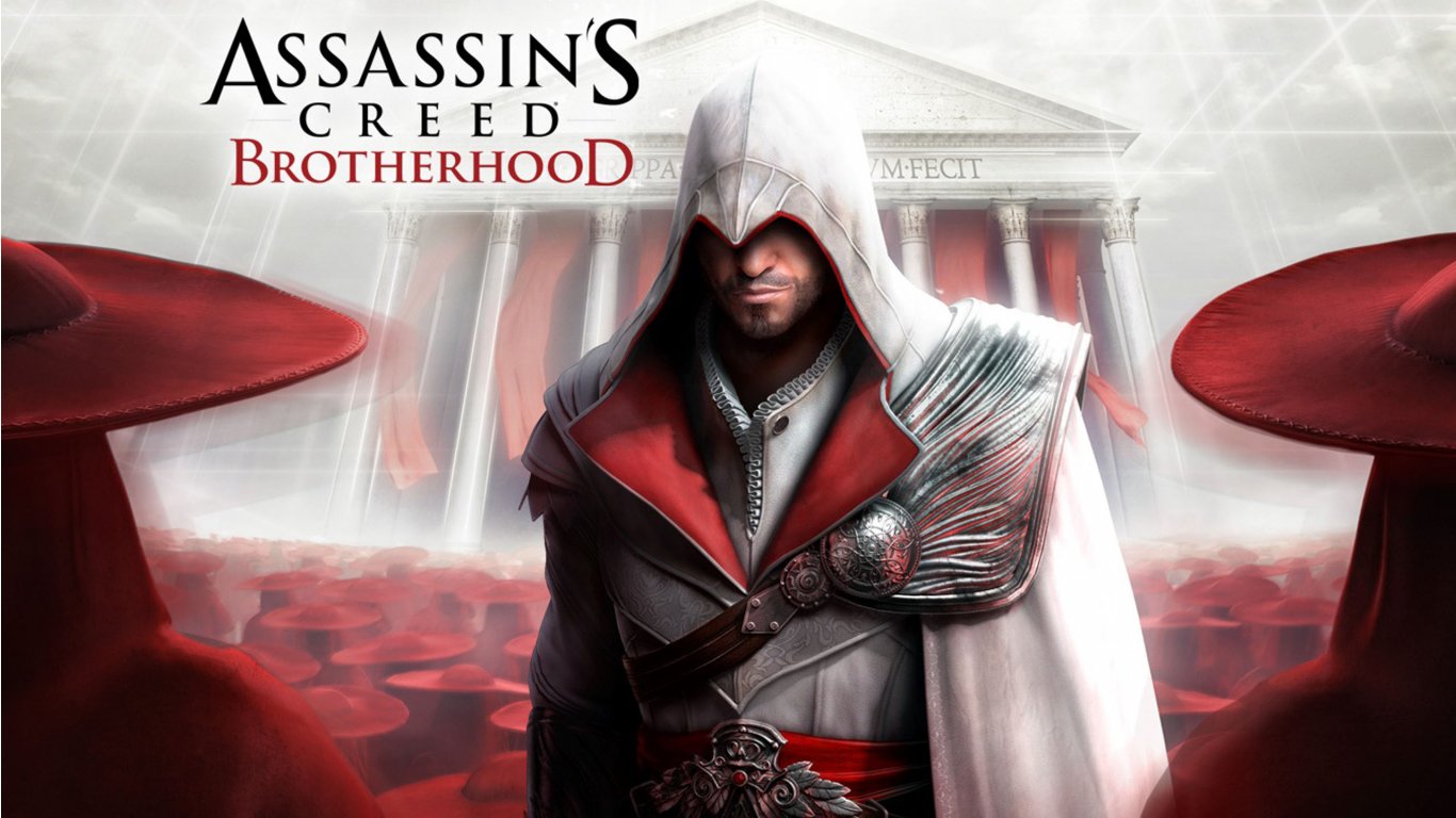 Assassin's Creed Brotherhood Background Hd - 1366x768 Wallpaper 