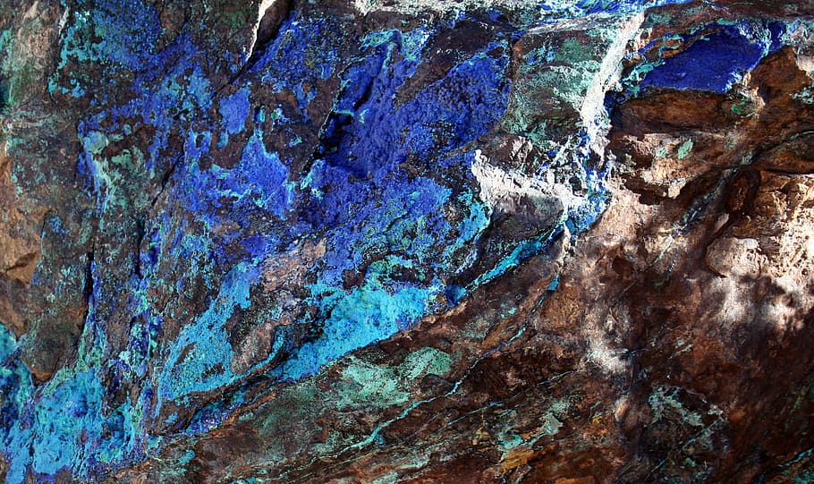 Blue, Brown, And White Abstract Artwork, Malachite, - 宝石 自然 - HD Wallpaper 