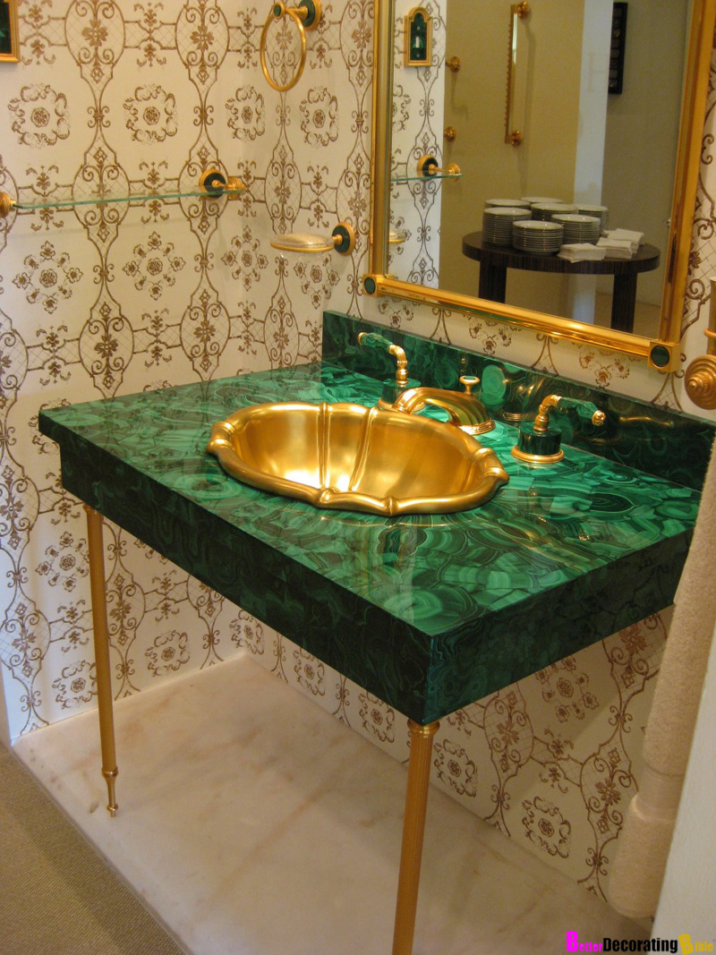 Green Marble Bathroom Countertop - HD Wallpaper 