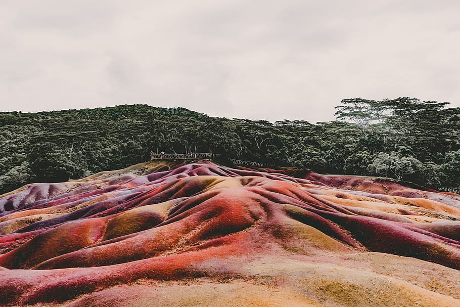 Mauritius, Seven Coloured Earth In Chamarel, Nature, - Badlands - HD Wallpaper 