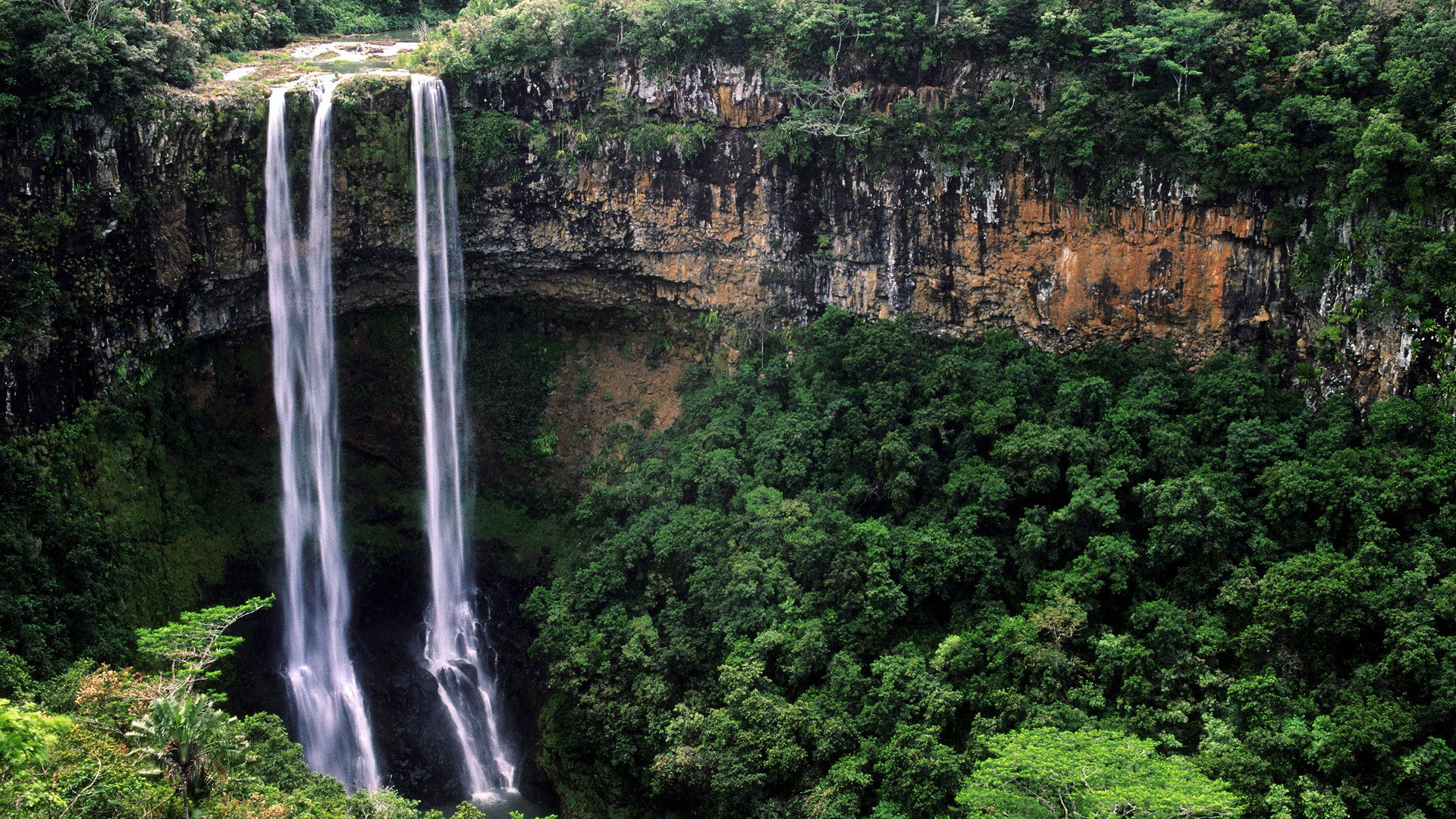 Chamarel Falls - HD Wallpaper 