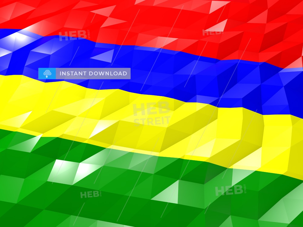 Flag Of Mauritius 3d Wallpaper Illustration - Illustration - HD Wallpaper 