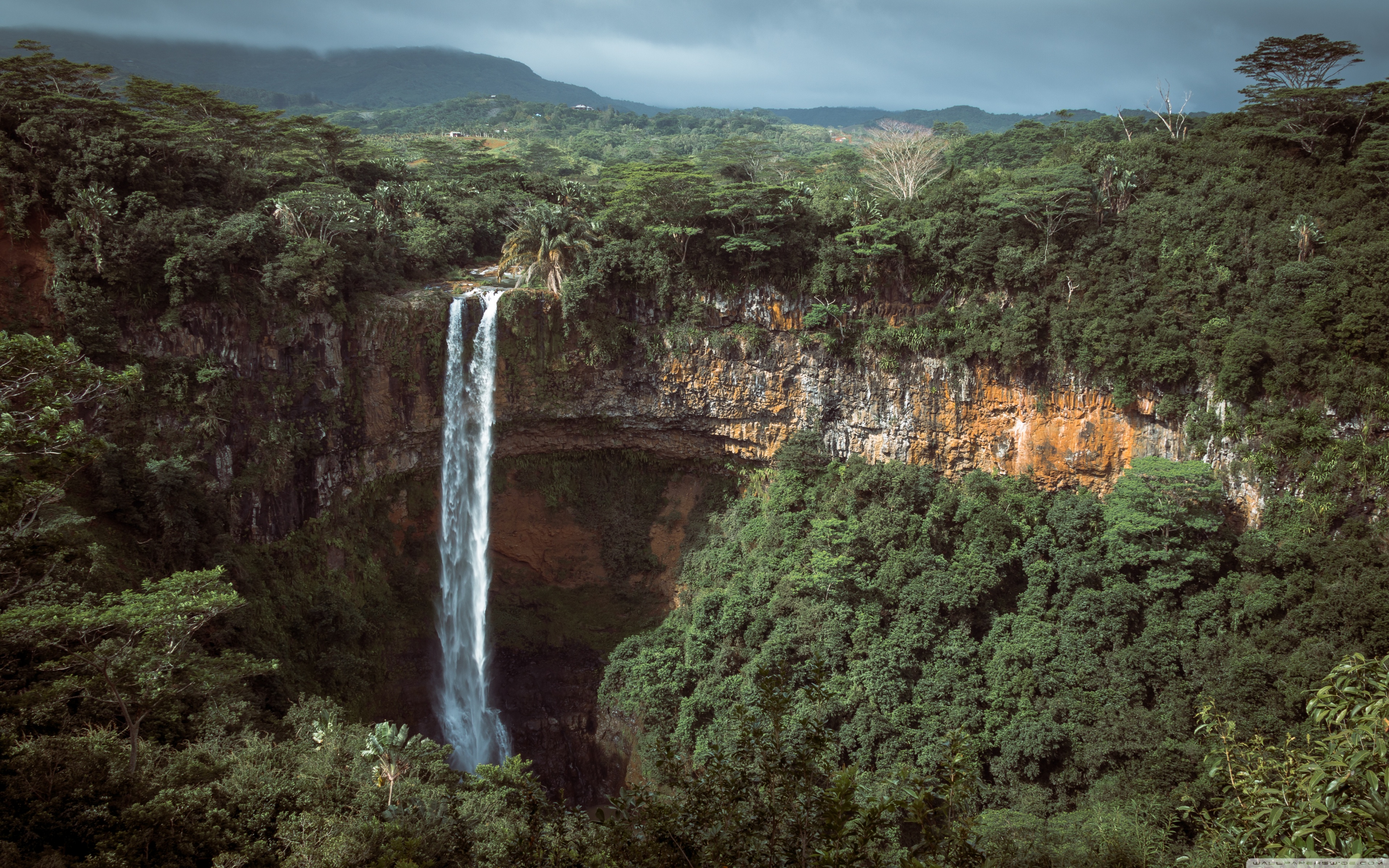 Chamarel Falls - HD Wallpaper 