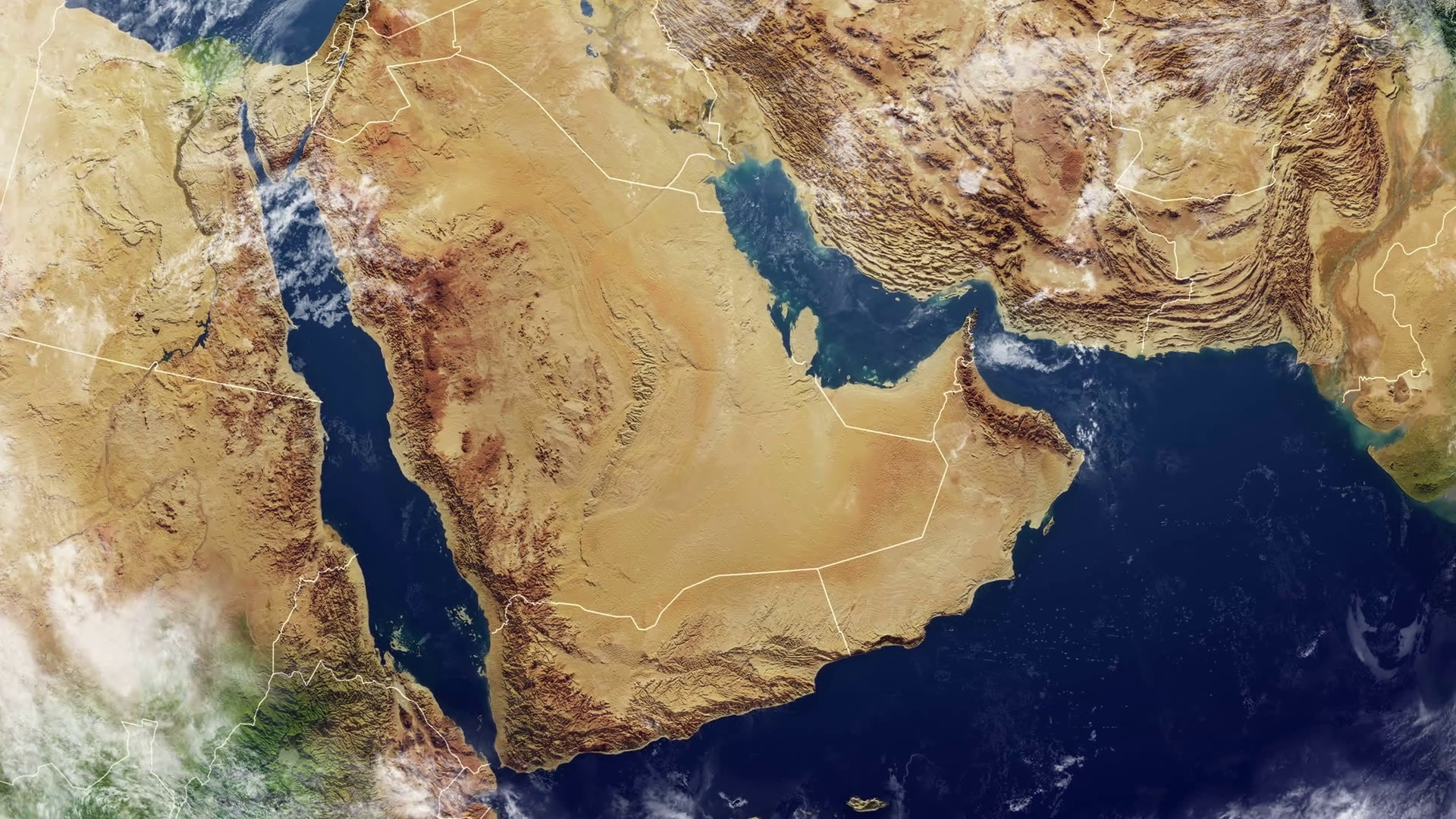 1920x1080, Bahrain - World Map Hd Middle East - HD Wallpaper 