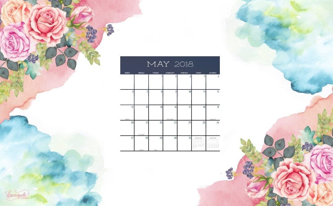 May Computer Wallpaper - May Calendar 2018 Cute - HD Wallpaper 