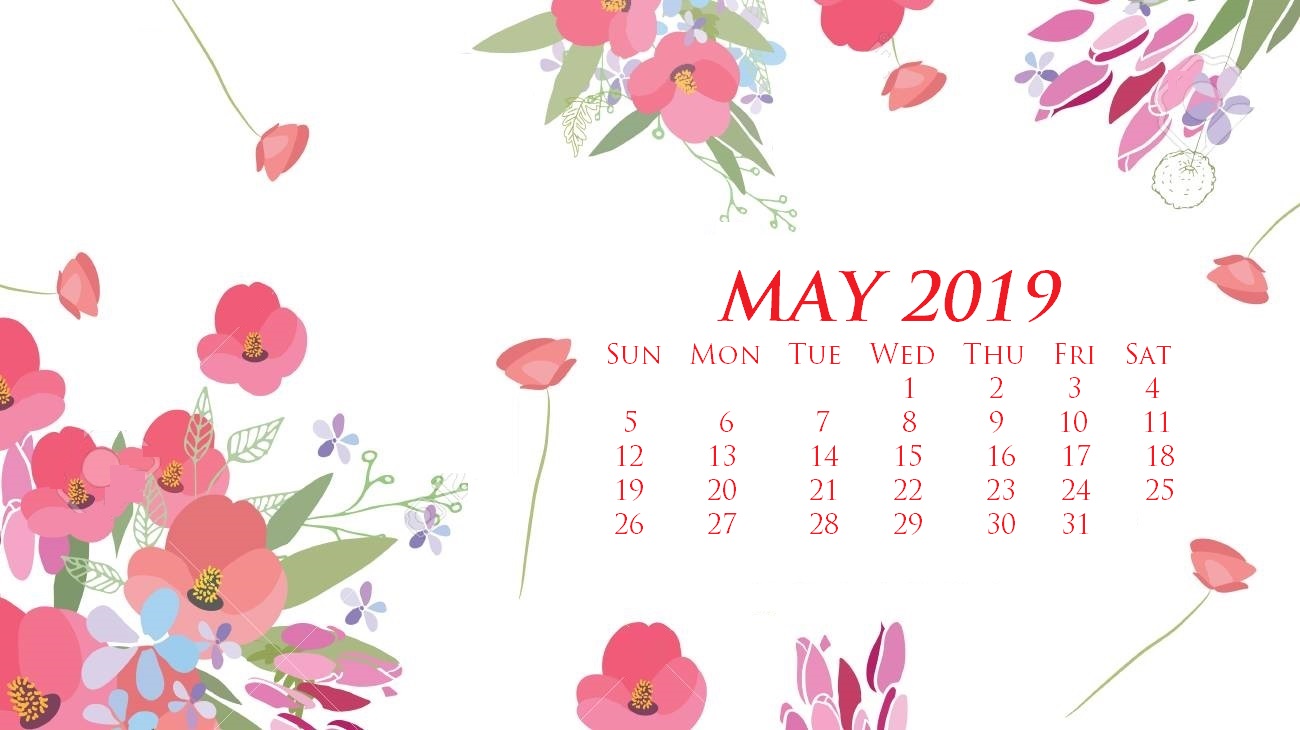 Hd Wallpaper With May 2019 Calendar - May 2019 Calendar Cute - HD Wallpaper 