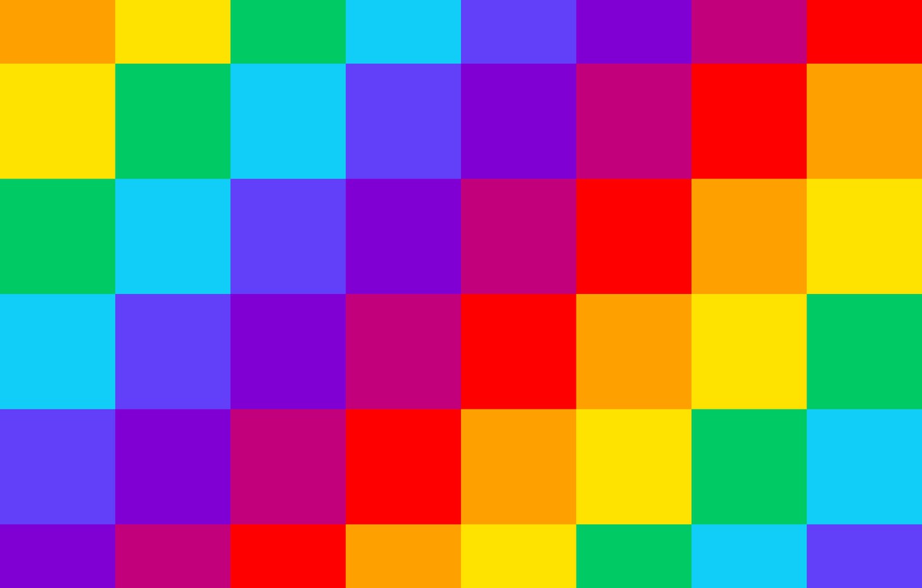 Photo Wallpaper Rainbow, Squares, Rainbow, Square, - Rainbow Squares - HD Wallpaper 