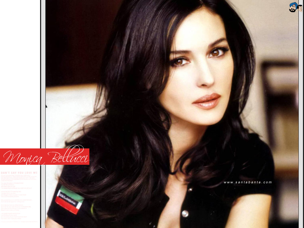 Monica Bellucci - Monica Bellucci Face Young - HD Wallpaper 