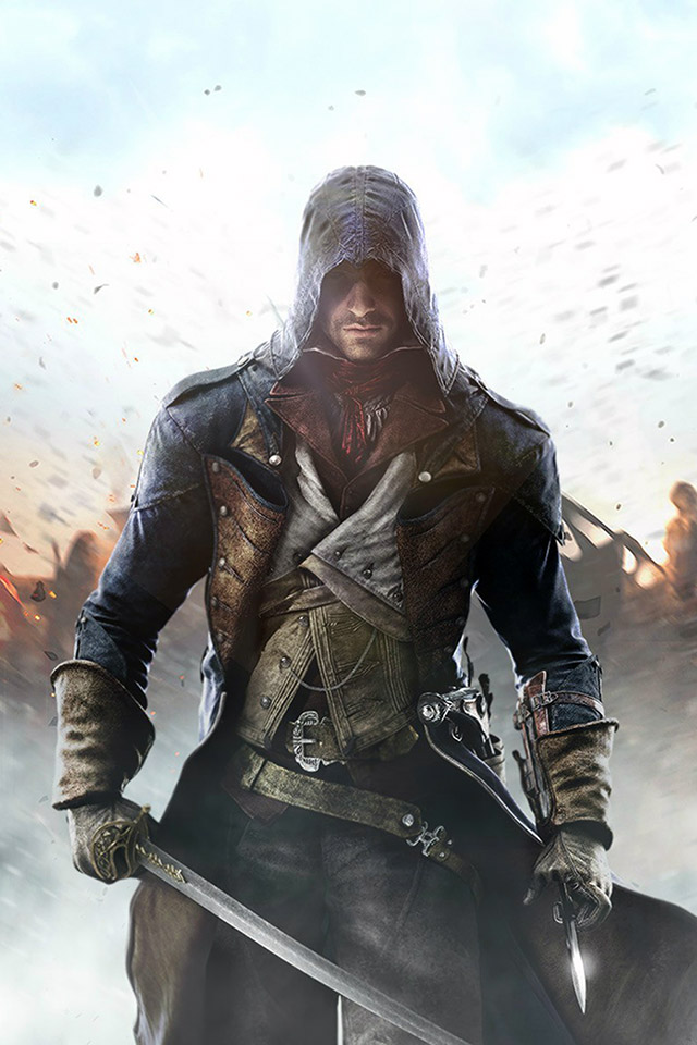 Com Apple Wallpaper Assassins Creed Unity Wide Iphone4 - Assassin's Creed 2 Paint - HD Wallpaper 