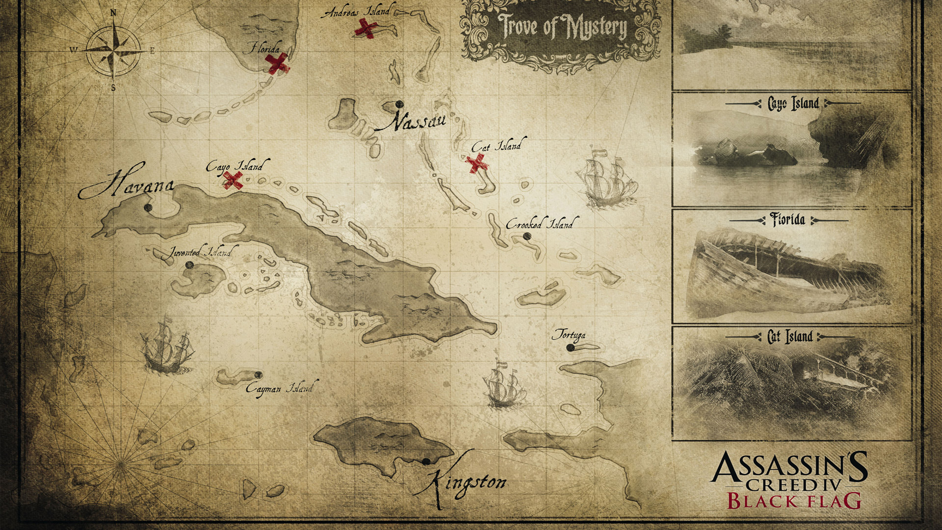 Free Assassin S Creed Iv - Assassin's Creed Black Flag World - HD Wallpaper 