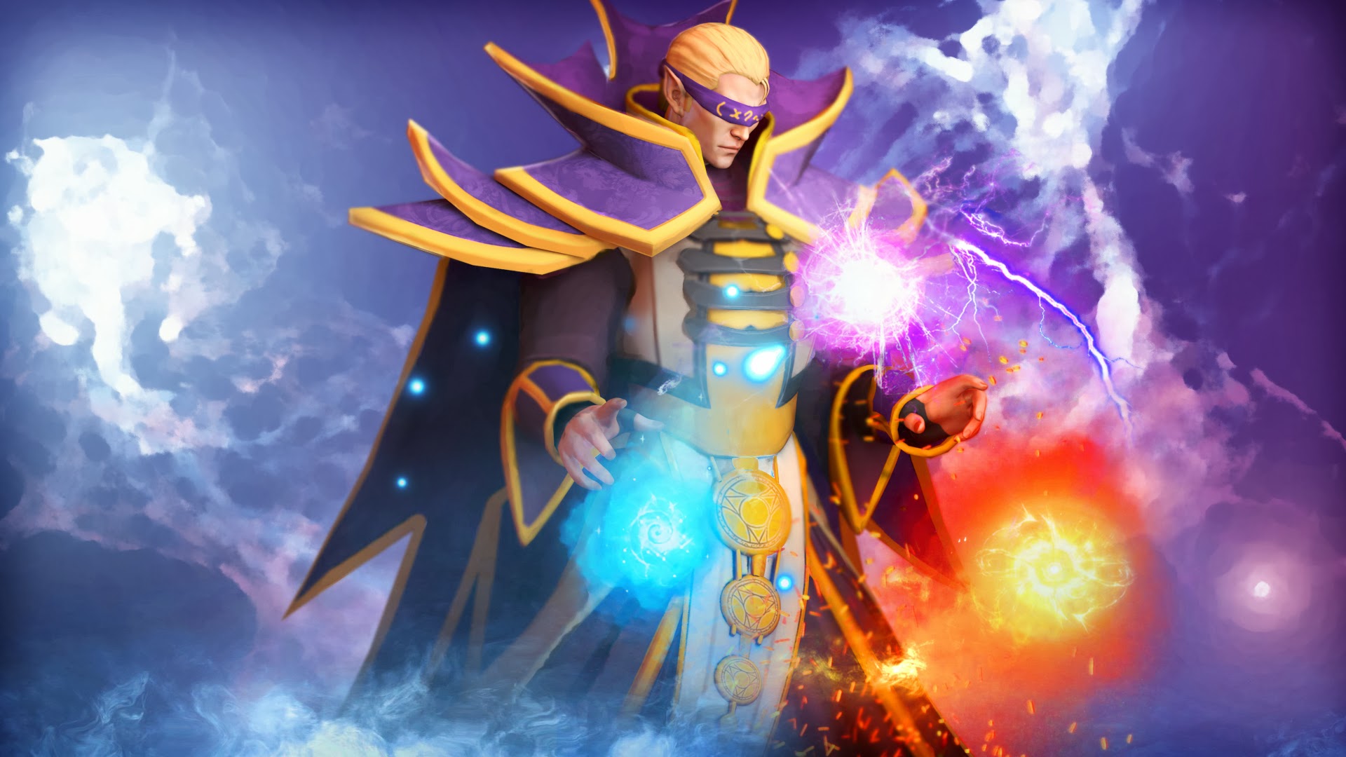 Invoker Cool Elements Dota 2 Wallpaper - Dota 2 Invoker Wallpaper Hd - HD Wallpaper 