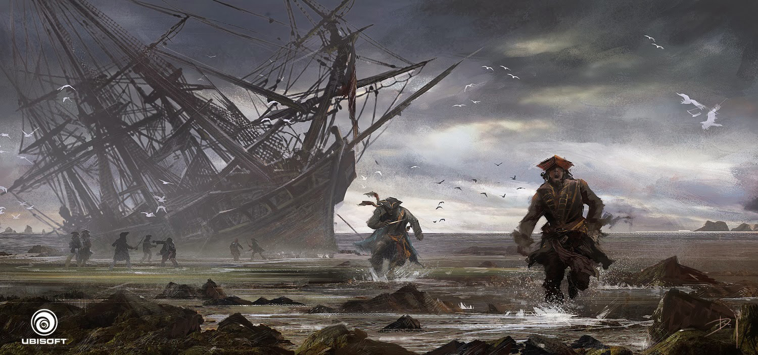 Assassins Creed Iv Black Flag Concept Art Dy - Assassin's Creed 4 Black Flag Art - HD Wallpaper 