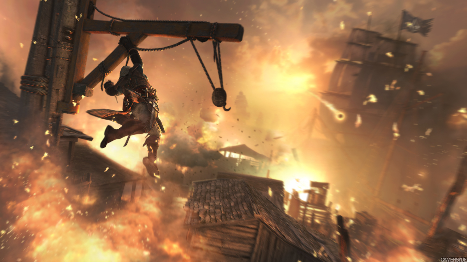 Assassin's Creed Black Flag Fire - HD Wallpaper 