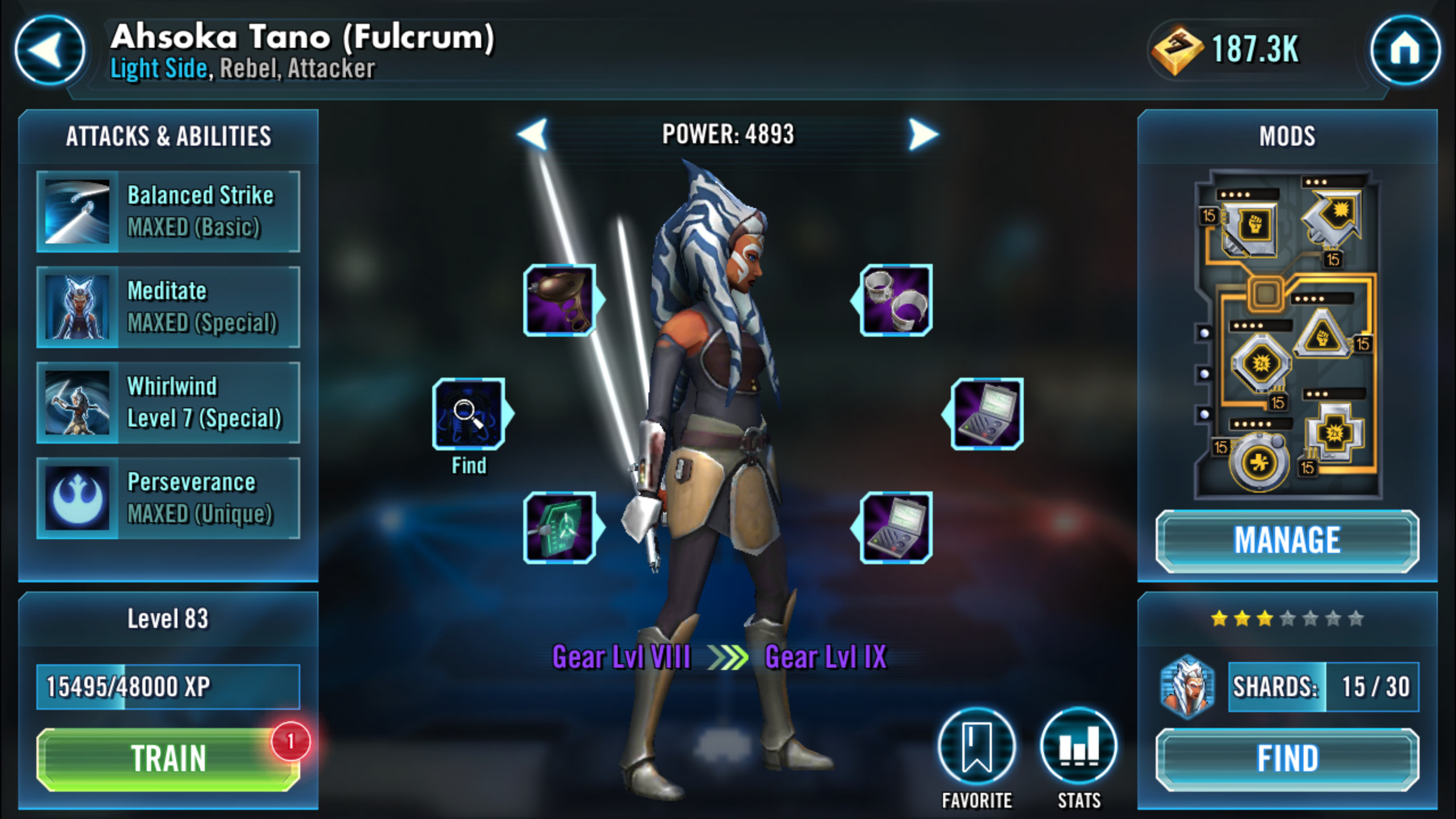 Star Wars Galaxy Of Heroes Ahsoka Tano Fulcrum03 Swgoh Kylo Ren Unmasked Mods 2560x1440