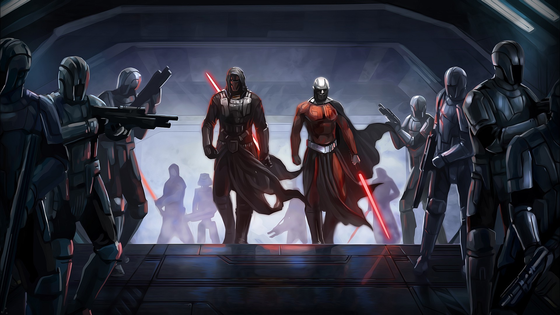 Revan, Lightsaber, Star Wars, Malak, Sith, Star Wars - Star Wars Knights Of The Old Republic - HD Wallpaper 