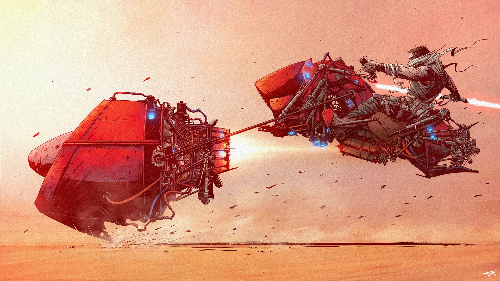 Star Wars Red Art - HD Wallpaper 