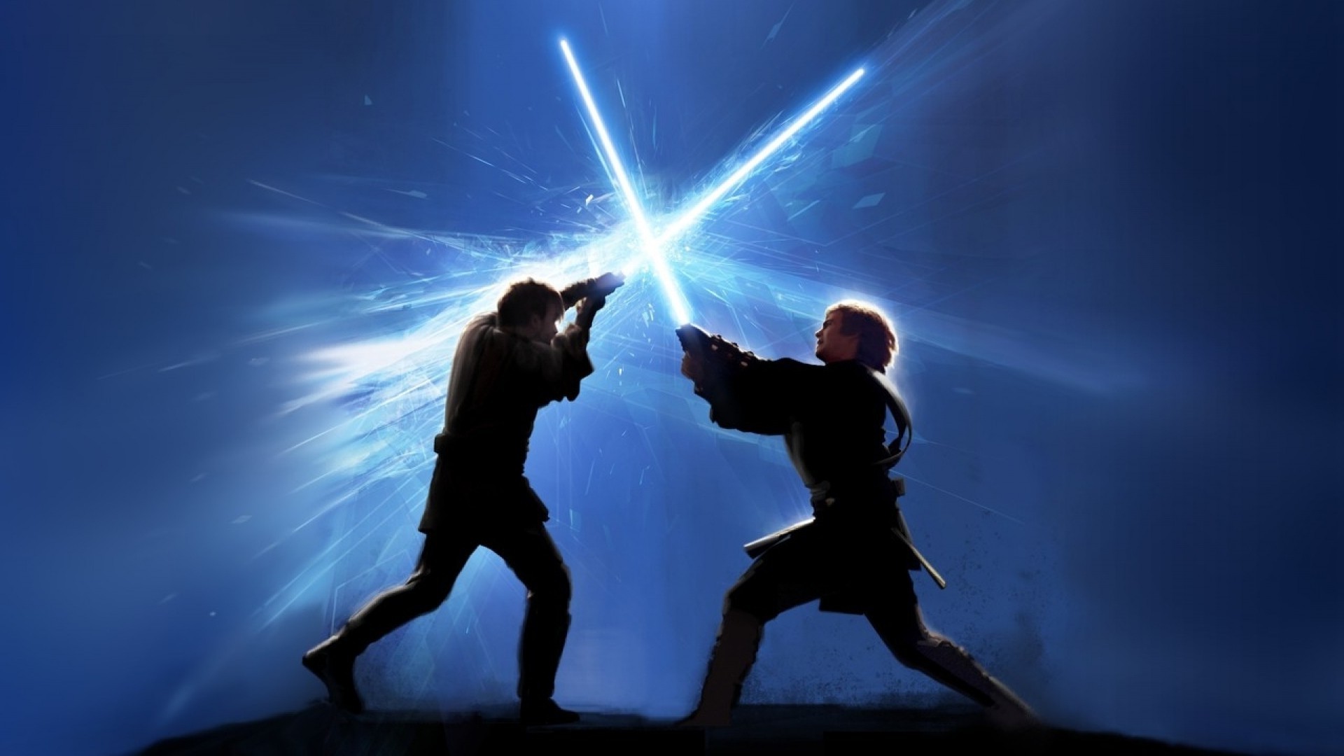 Star Wars, Star Wars - Star Wars Wallpaper Lightsaber Fight - HD Wallpaper 