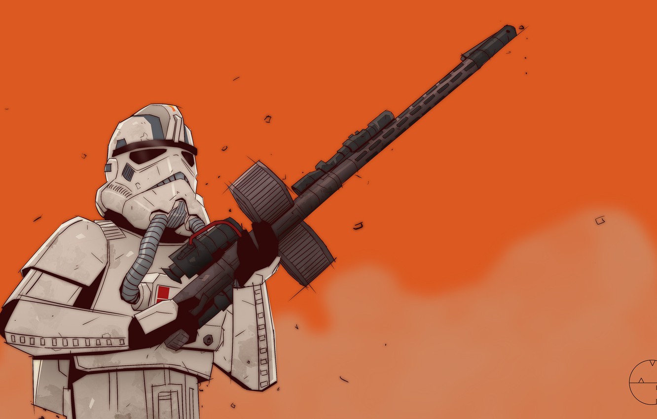Photo Wallpaper Figure, Star Wars, Art, Art, Illustration, - Jump Trooper - HD Wallpaper 