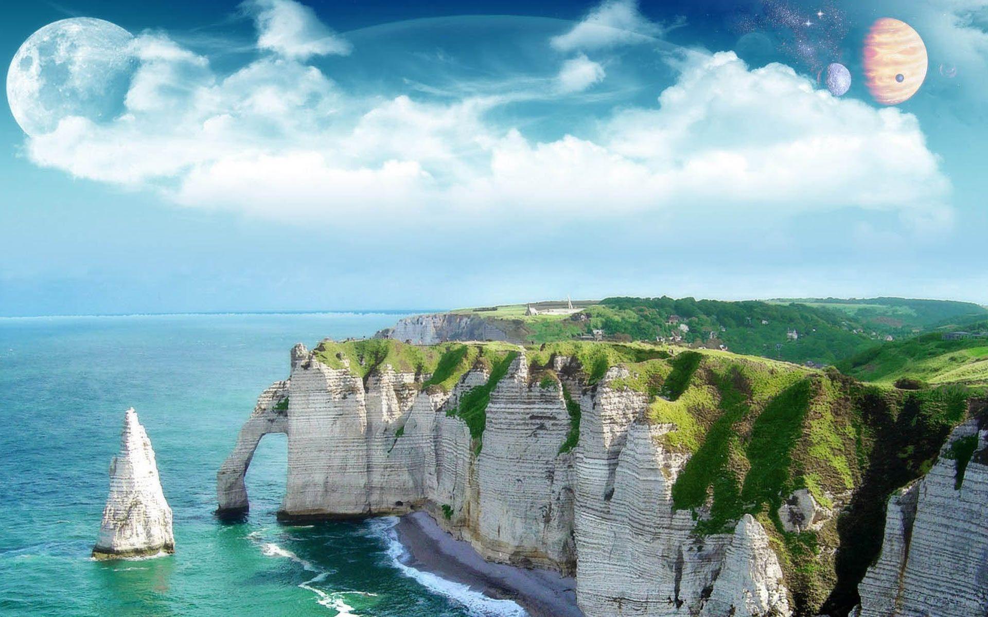 Landscape Desktop Wallpaper - Aval Cliff - 1920x1200 Wallpaper - teahub.io