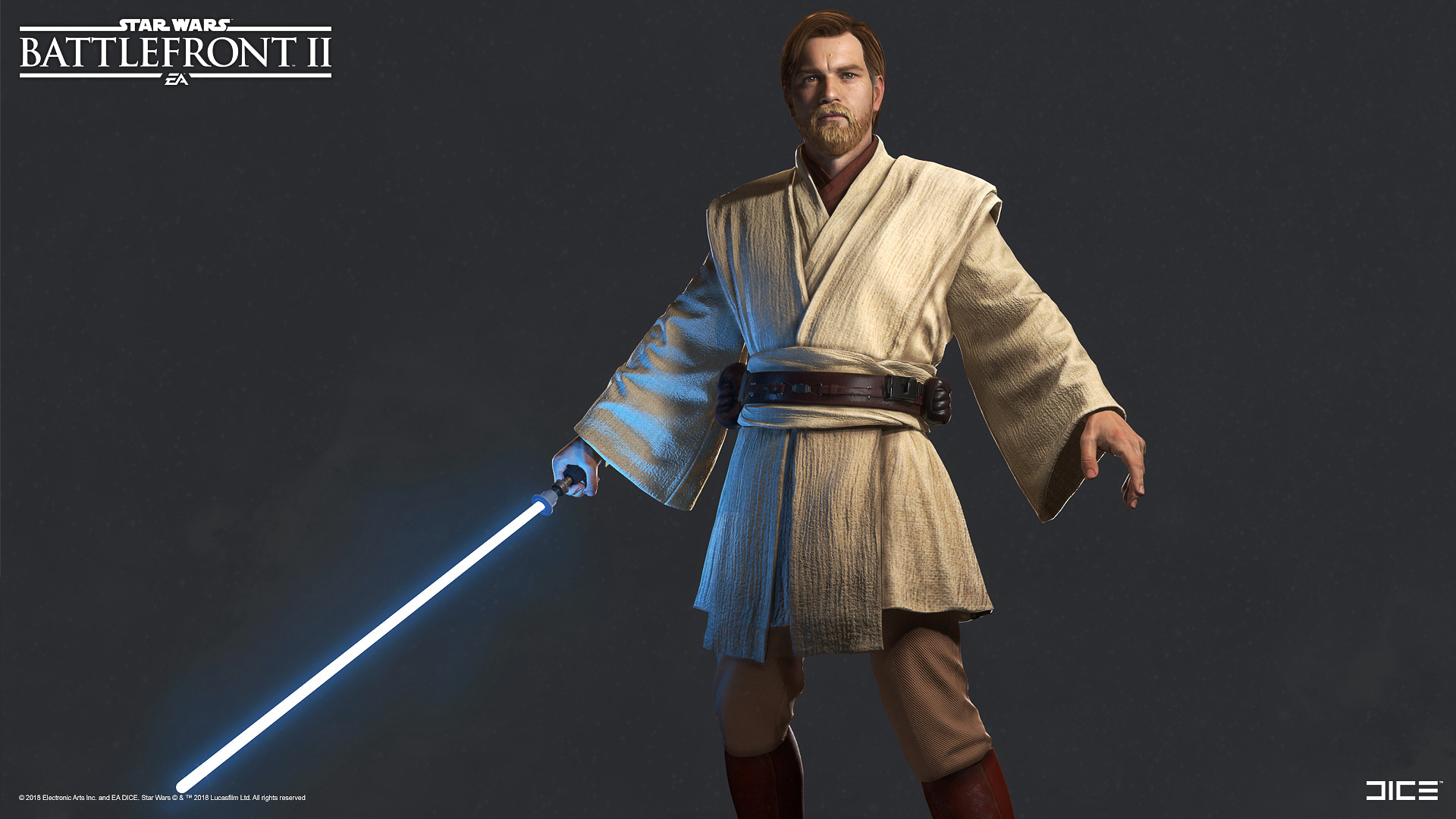 Obi Wan Kenobi Battlefront 2 Hd - HD Wallpaper 