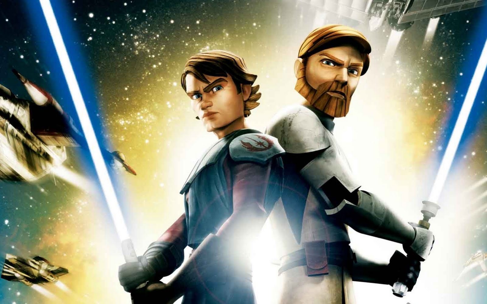 Obi Wan Kenobi Wallpaper Convenient - Anakin And Obi Wan Clone Wars - HD Wallpaper 